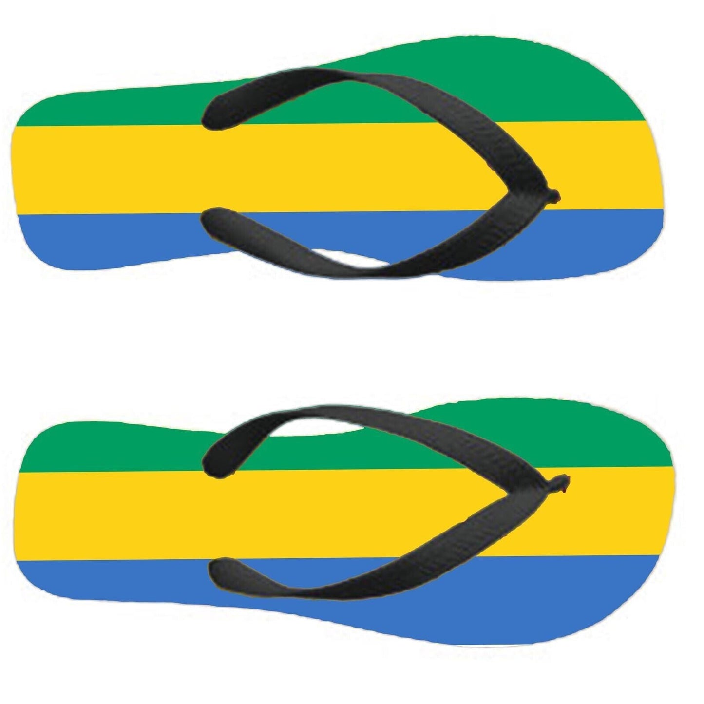 Gabon Flip Flops Thongs Country Flag Nationality Supporter Flags Sandals