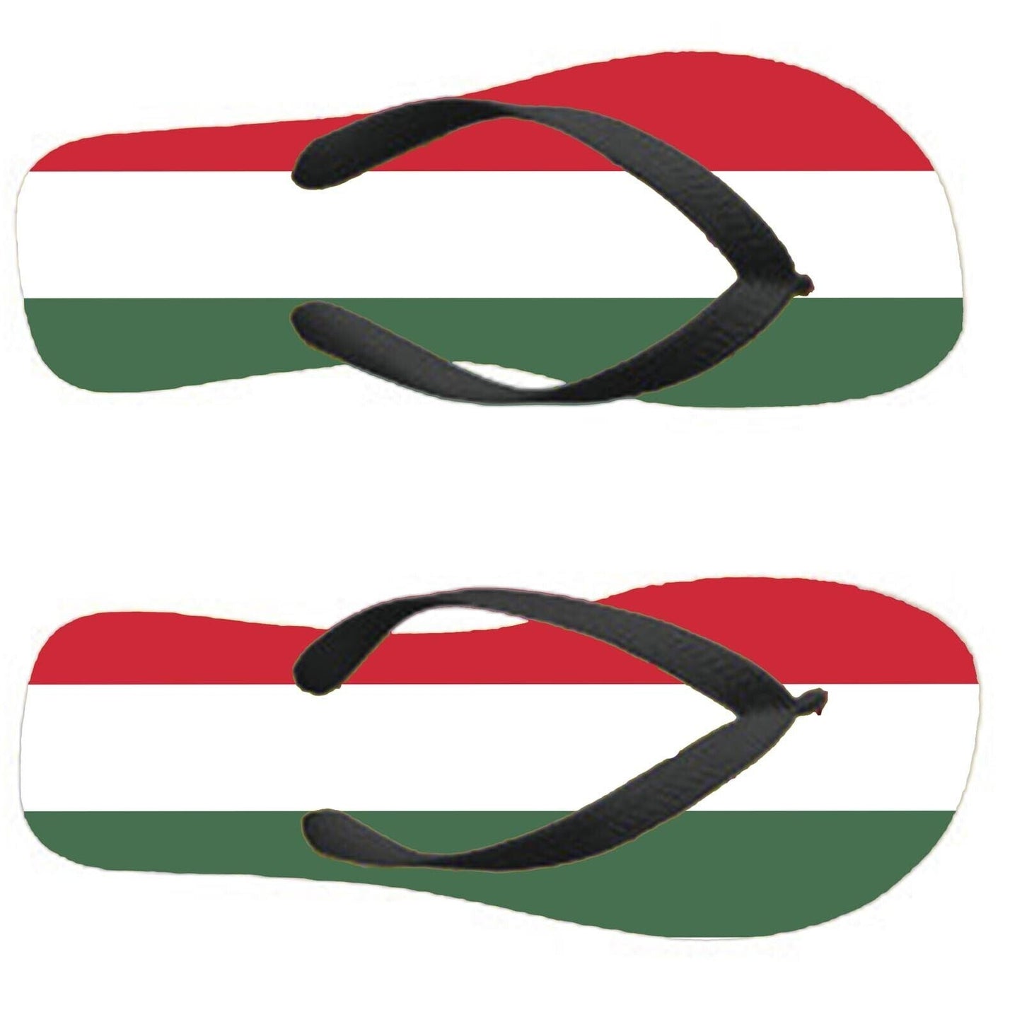 Hungary Flip Flops Thongs Country Flag Nationality Supporter Flags Sandals