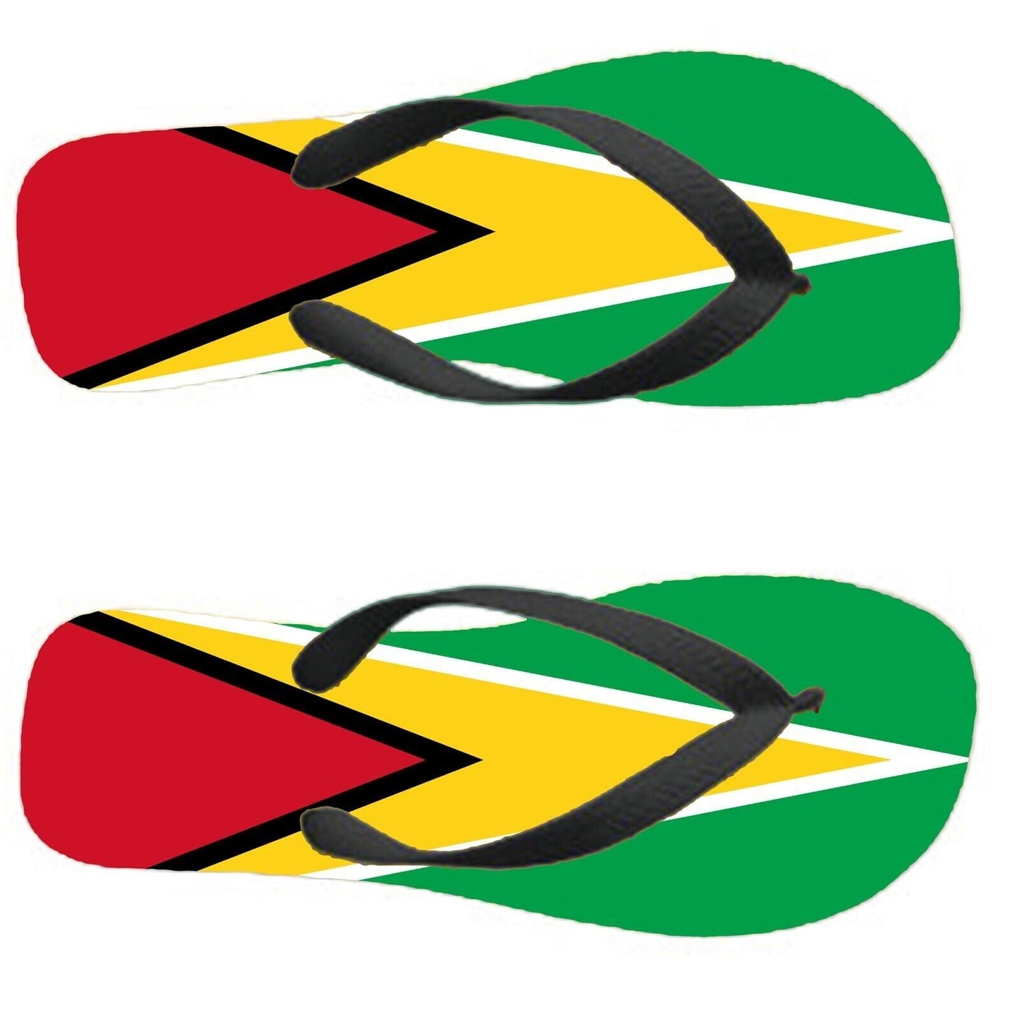 Guyana Flip Flops Thongs Country Flag Nationality Supporter Flags Sandals