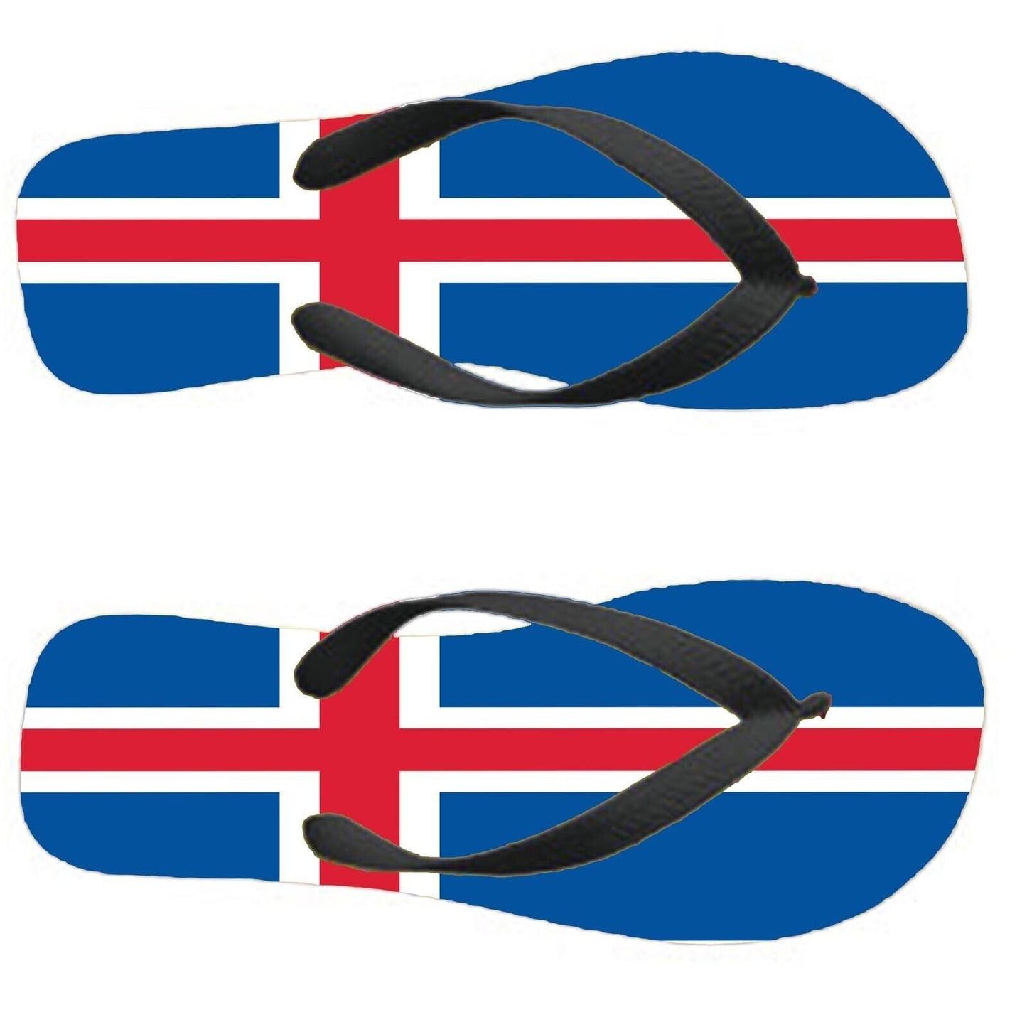 Iceland Flip Flops Thongs Country Flag Nationality Supporter Flags Sandals