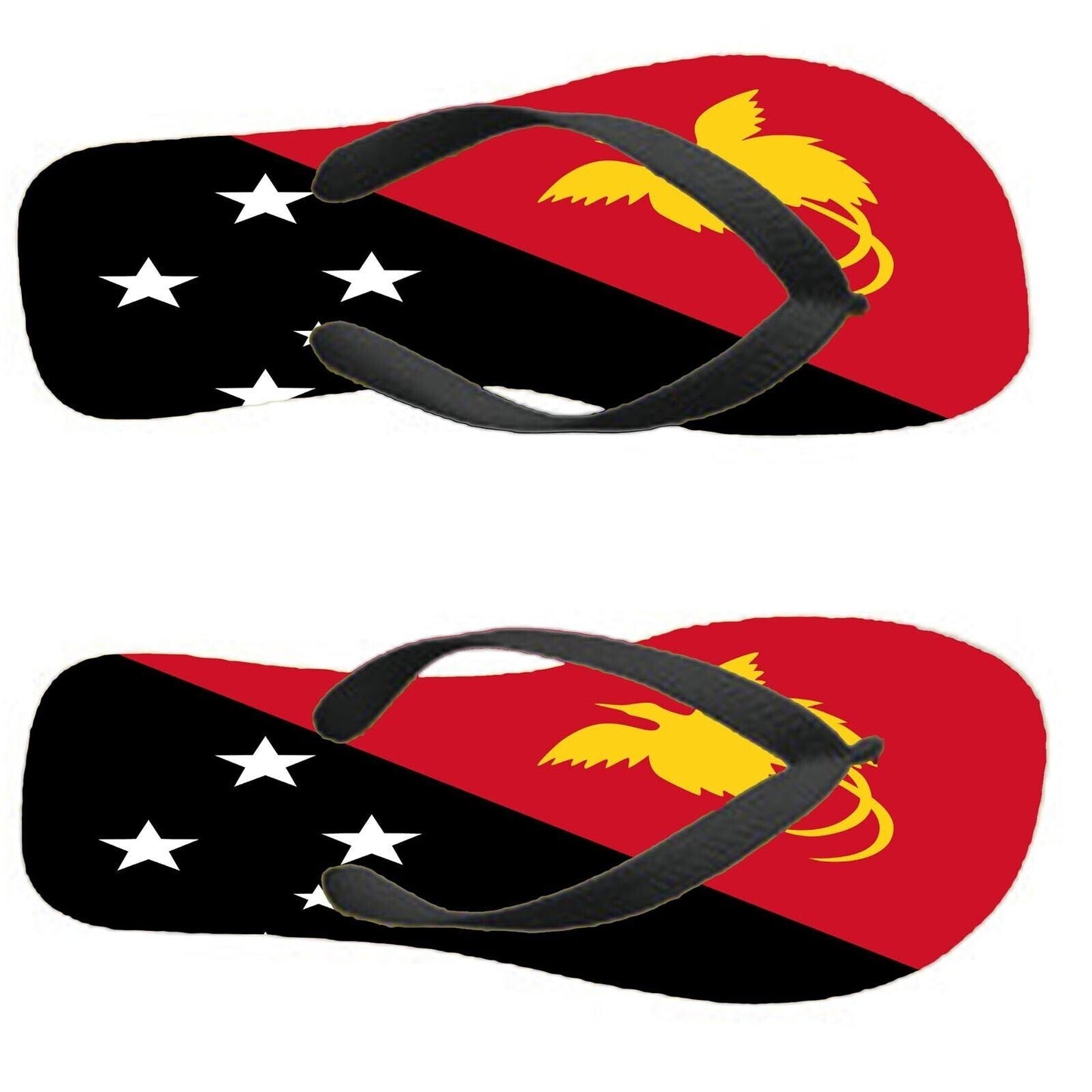 Papua New Guinea Flip Flops Thongs Country Flag Nationality Flags Sandals