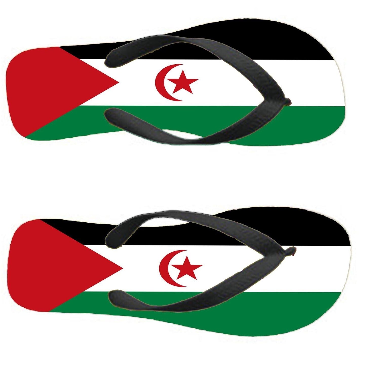 Sahrawi Arab Democratic Republic Flip Flops Thongs Country Flag Flags Sandals