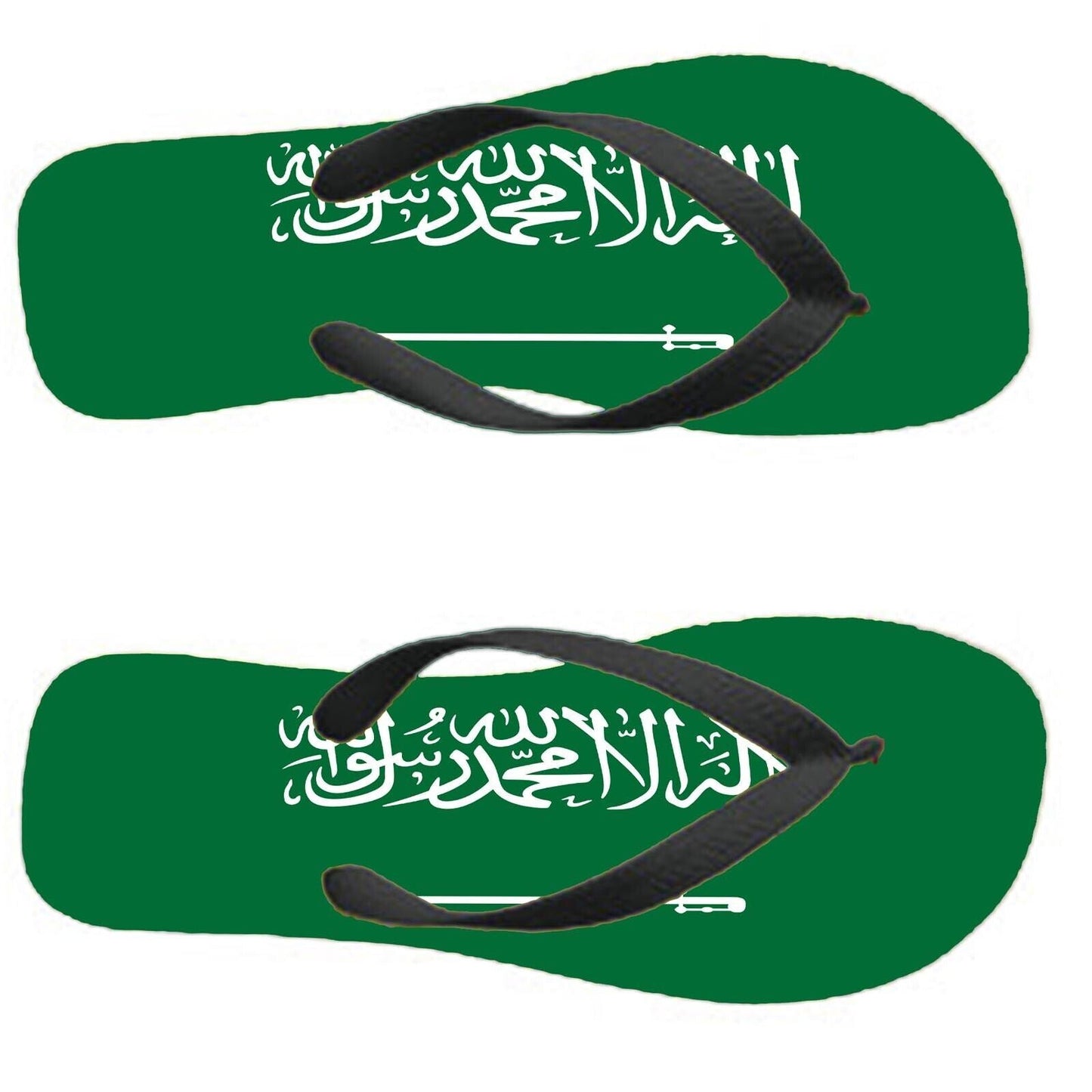 Saudi Arabia Flip Flops Thongs Country Flag Nationality Supporter Flags Sandals
