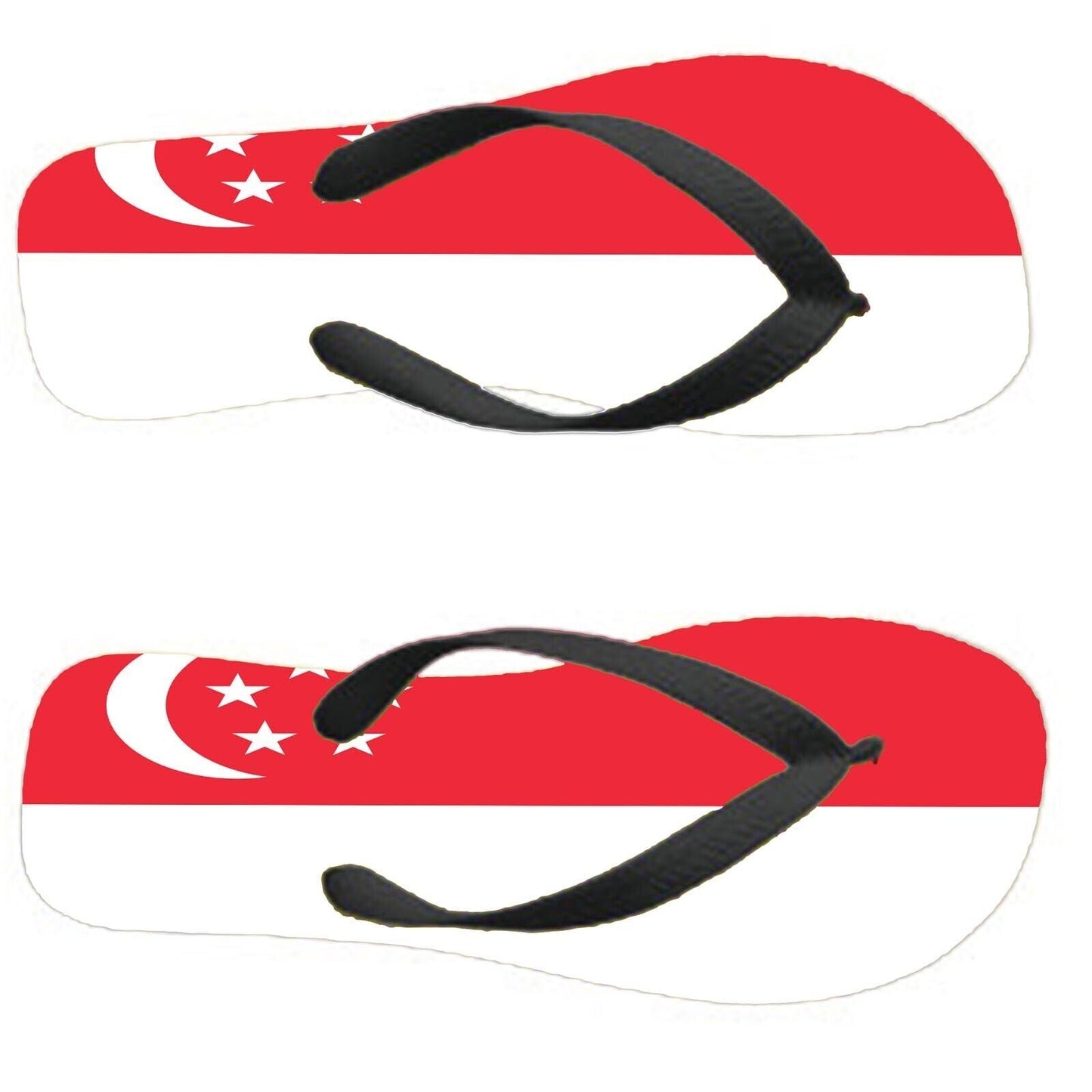 Singapore Flip Flops Thongs Country Flag Nationality Supporter Flags Sandals