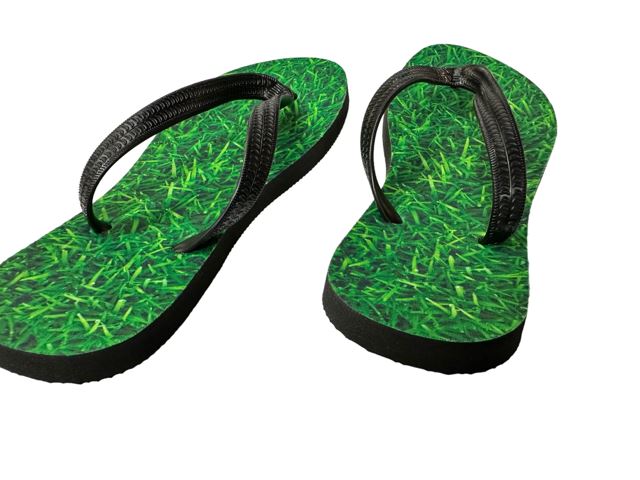 Grass Lawn Flip Flops Funny Turf Novelty Summer Shoes Footwear Thong Sandals