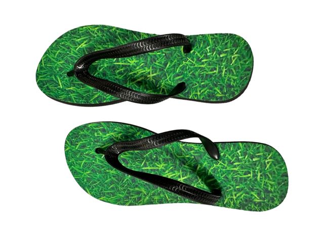 Grass Lawn Flip Flops Funny Turf Novelty Summer Shoes Footwear Thong Sandals