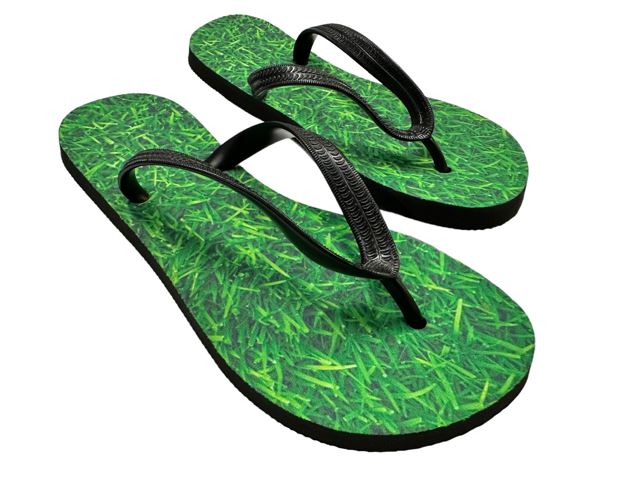 Grass Lawn Flip Flops Funny Turf Novelty Summer Shoes Footwear Thong Sandals