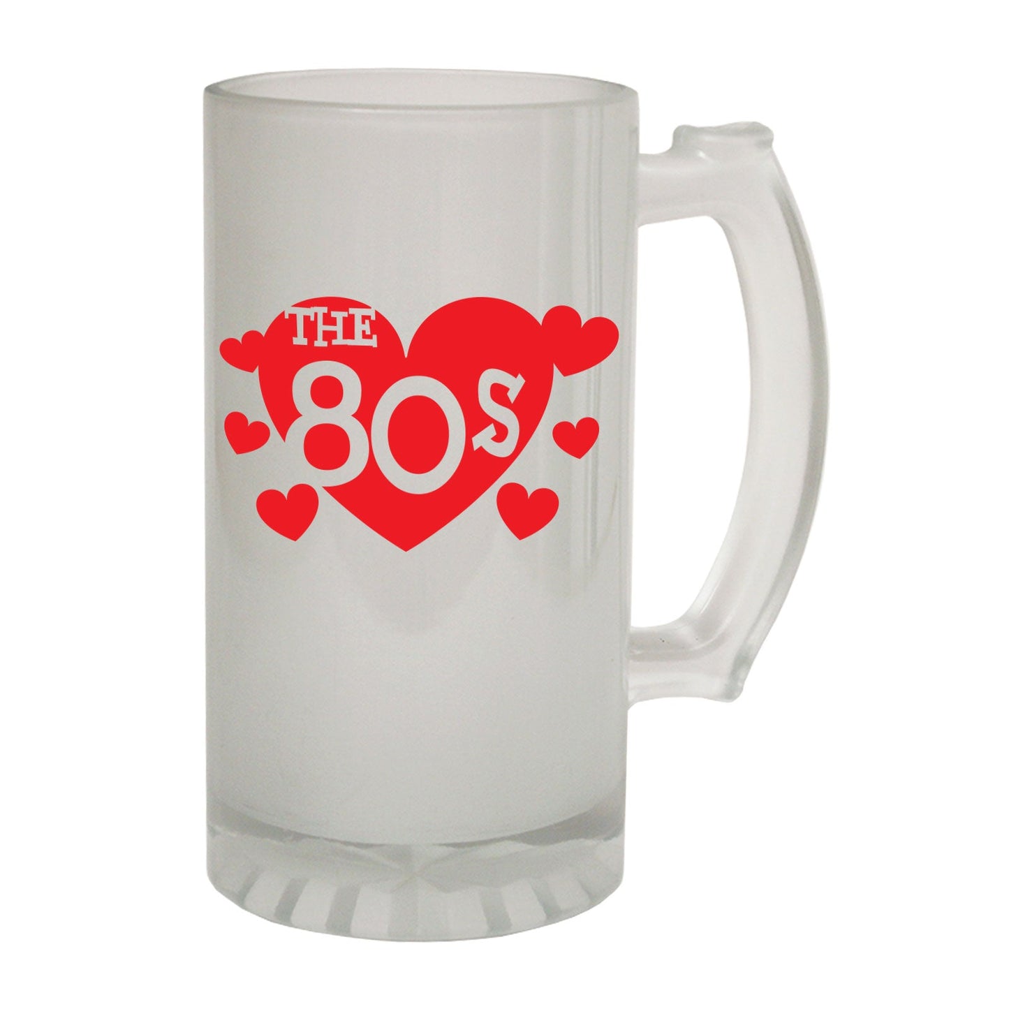 80s Heart Retro Classic - Novelty Funny Frosted Stein - Gift Boxed