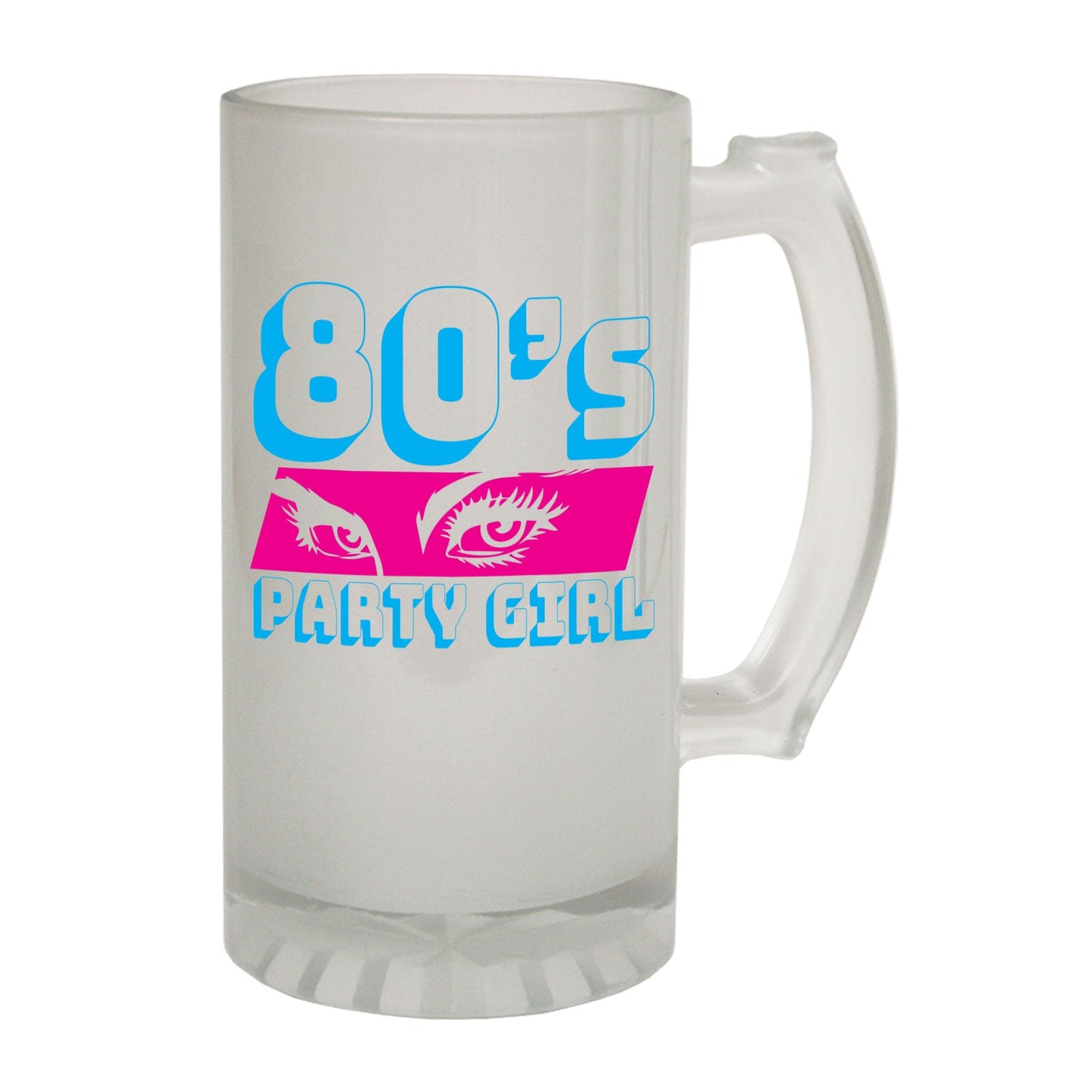 80s Party Girl Retro Old Skool - Novelty Funny Frosted Stein - Gift Boxed