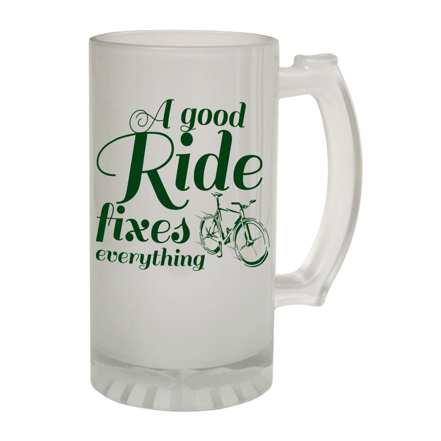 A Good Ride Fixes - Novelty Funny Frosted Stein - Gift Boxed