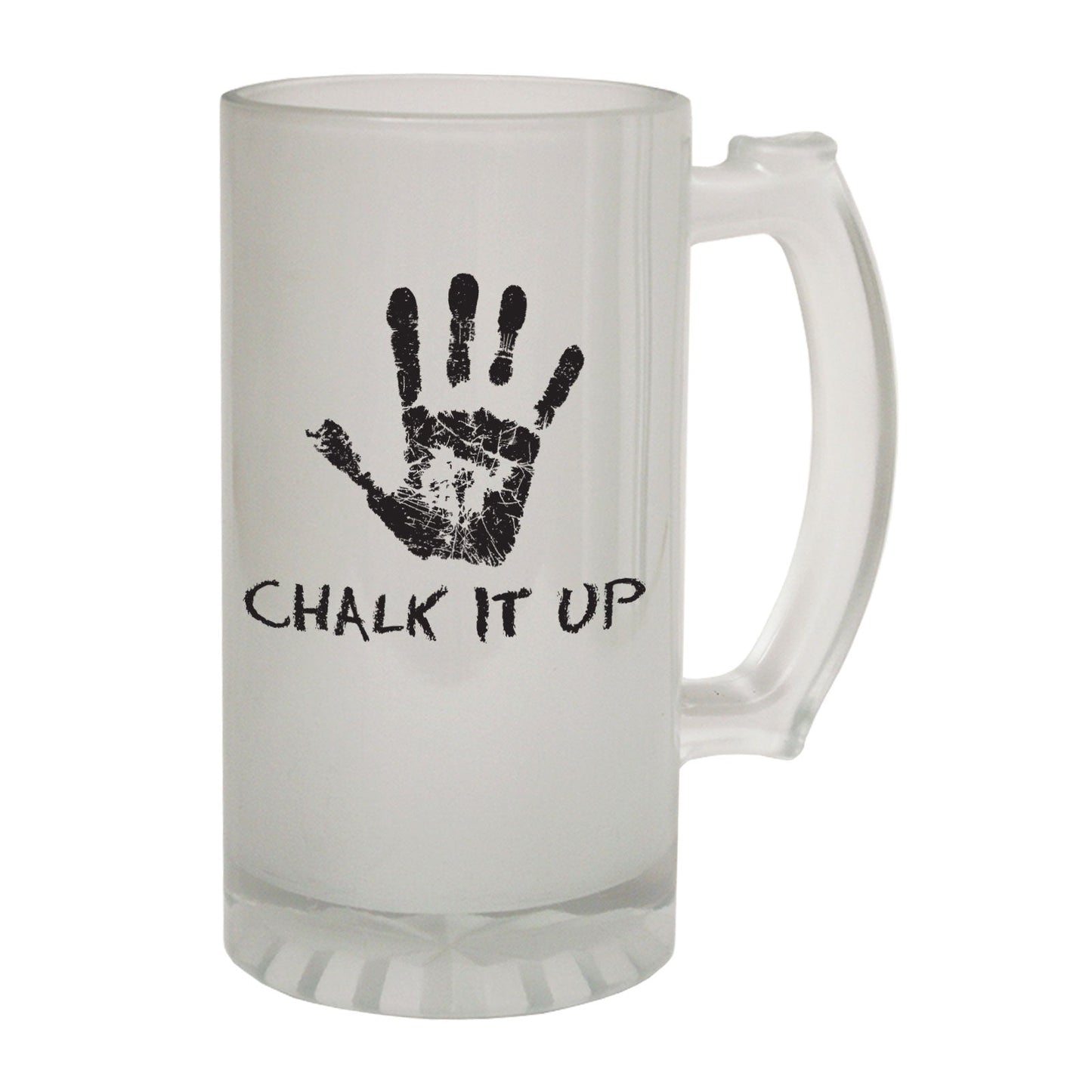 Chalk It Up Rock Climbing - Novelty Funny Frosted Stein - Gift Boxed
