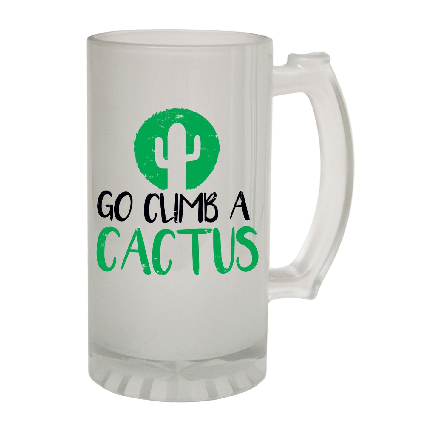 Climb A Cactus Rude - Novelty Funny Frosted Stein - Gift Boxed
