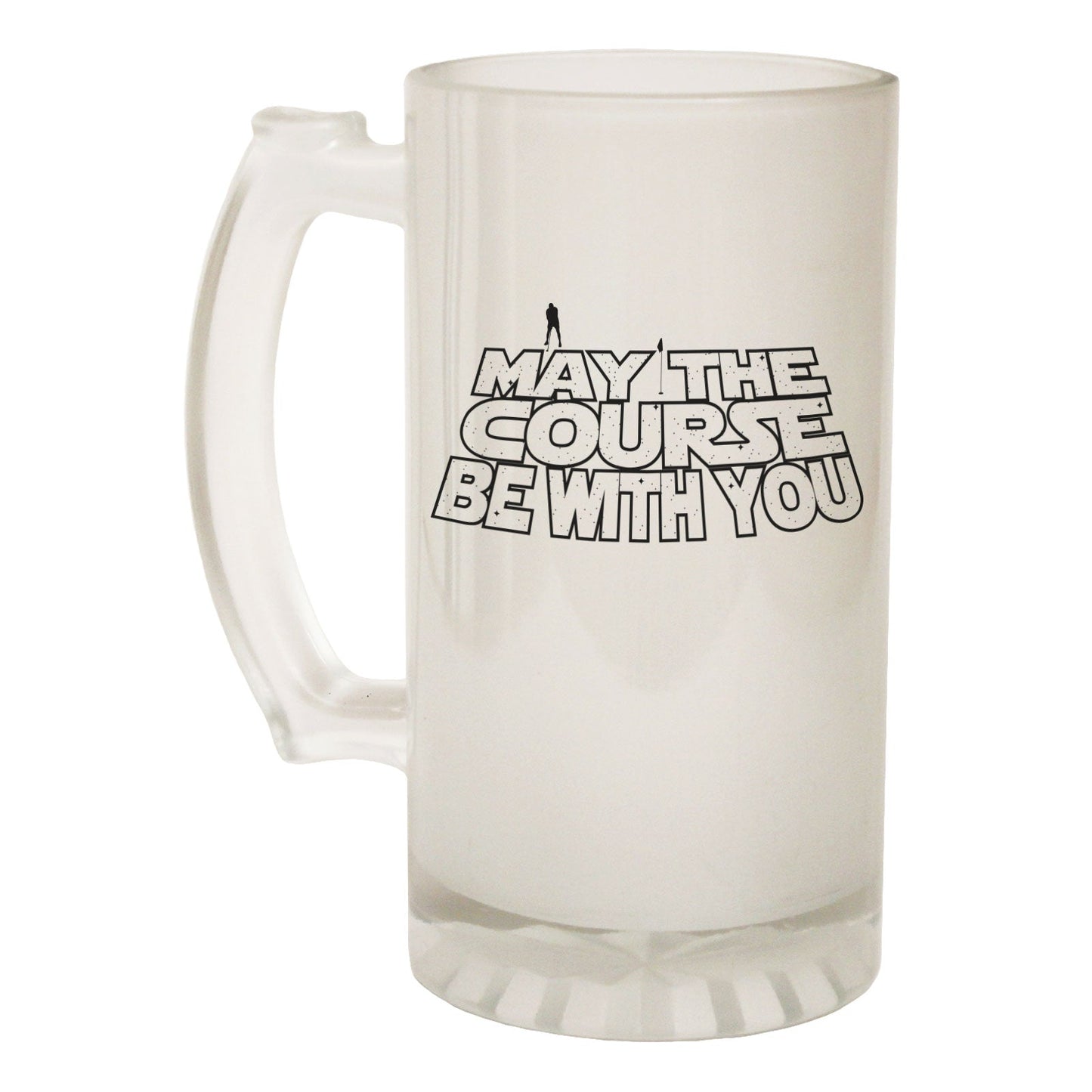 Course Be With You Golfer - Novelty Funny Frosted Stein - Gift Boxed