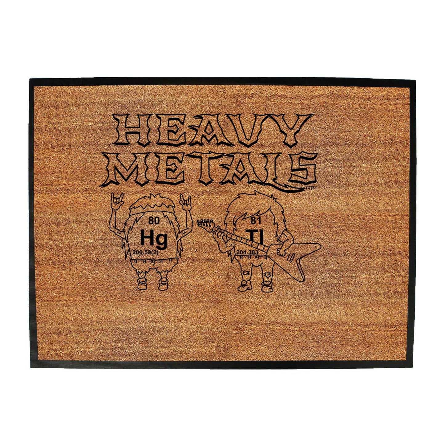 Heavy Metals Music Chemistry - Funny Novelty Doormat