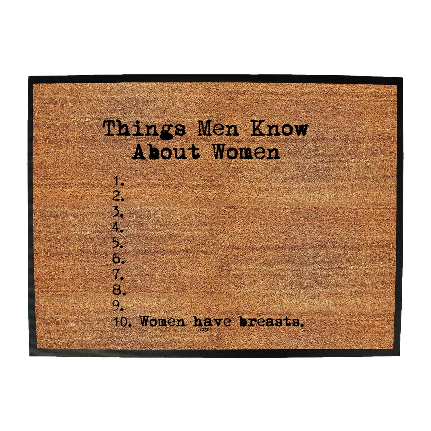 Things Men Know About Women - Funny Novelty Doormat