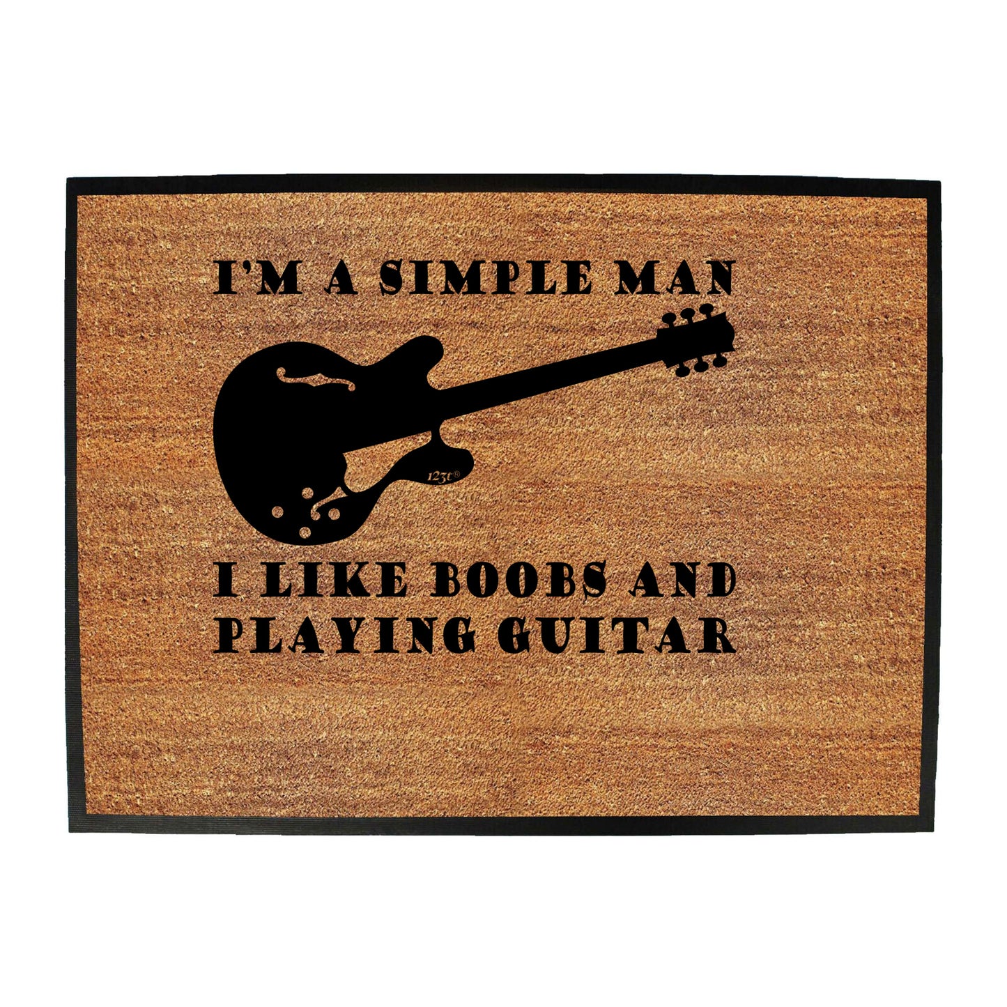 I'M Simple B B Playing Guitar Music - Funny Novelty Doormat
