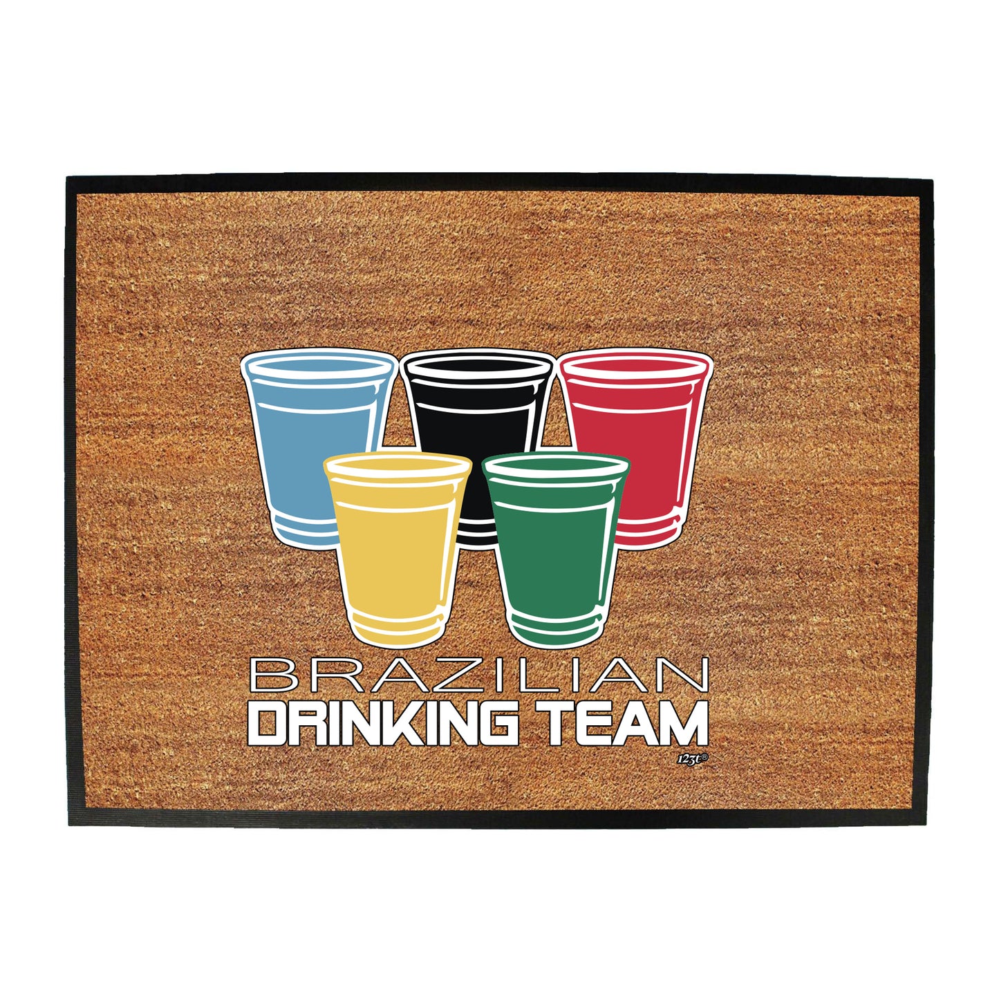 Brazilian Drinking Team Glasses - Funny Novelty Doormat