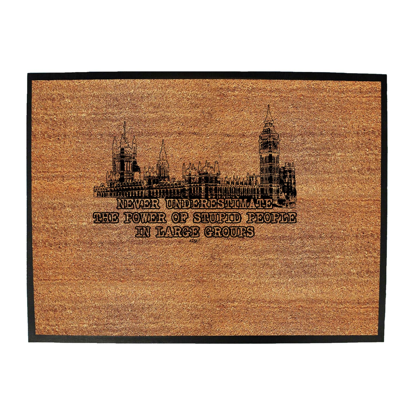 Never Understimate Stupid People In Large Groups - Funny Novelty Doormat