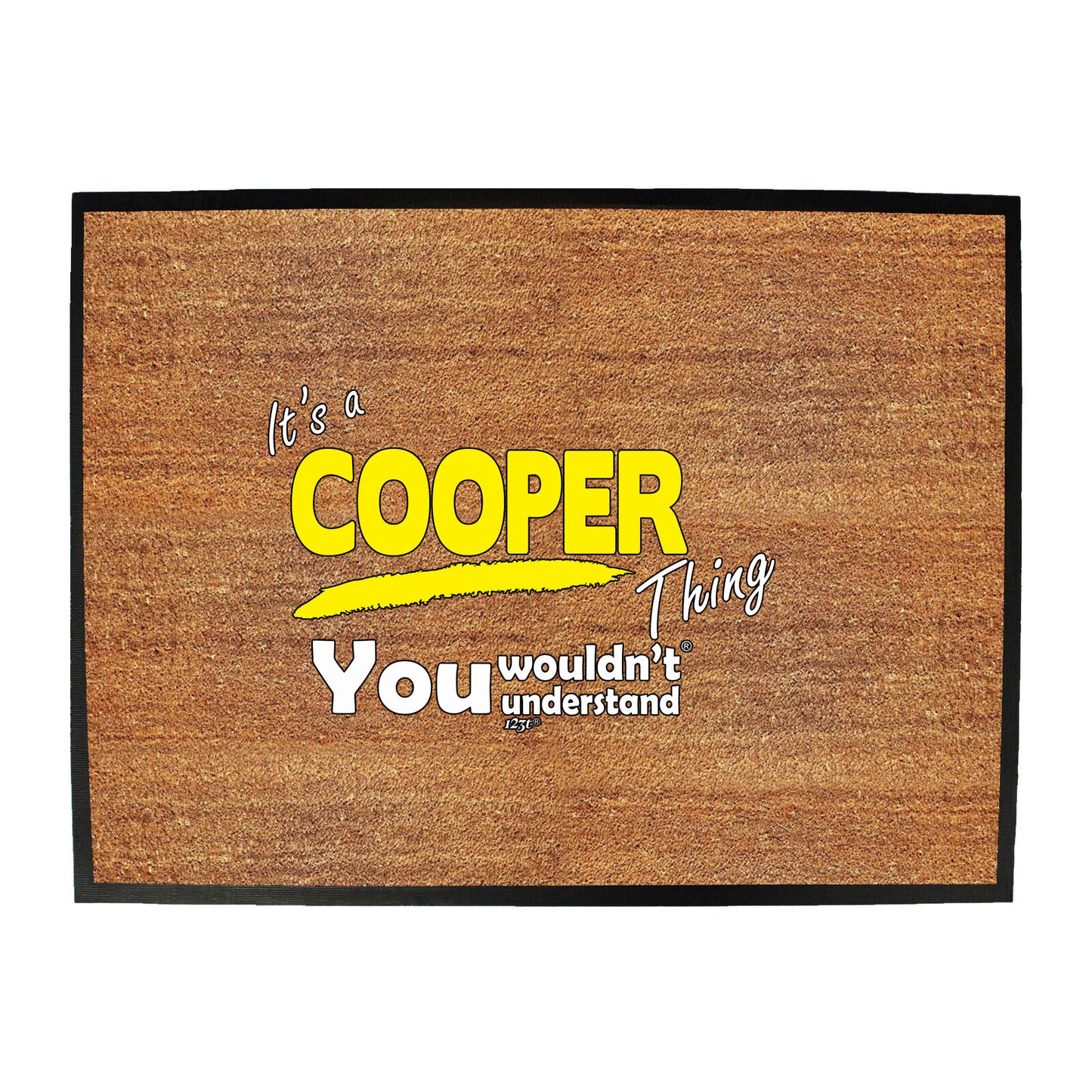 Cooper V1 Surname Thing - Funny Novelty Doormat