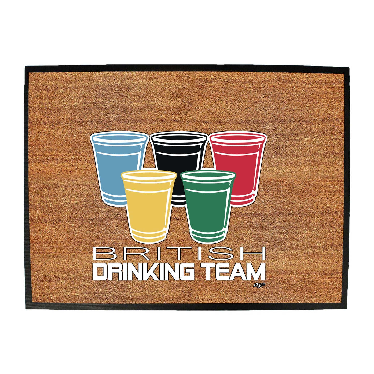 British Drinking Team Glasses - Funny Novelty Doormat