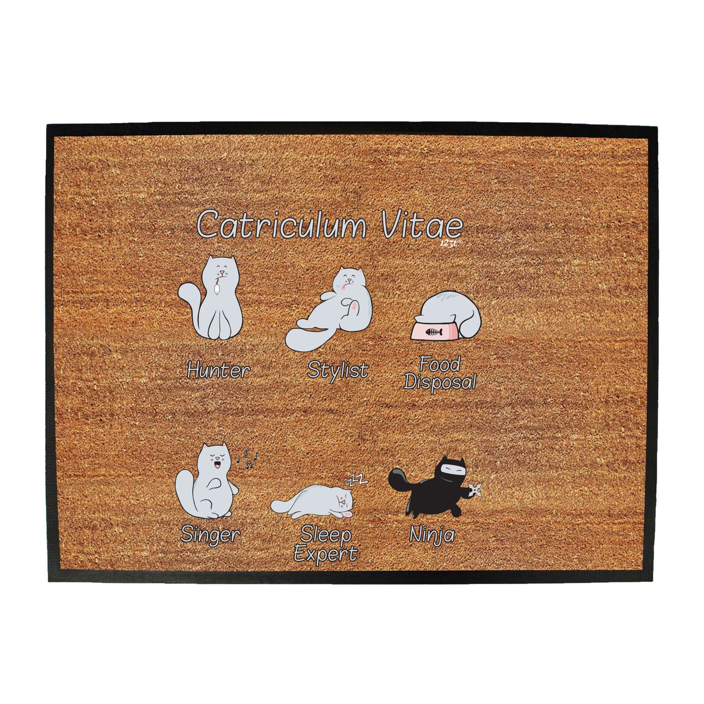 Catriculum Vitae Cat - Funny Novelty Doormat