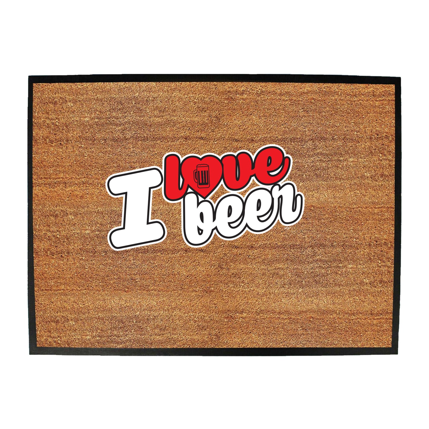 Love Beer Stencil - Funny Novelty Doormat