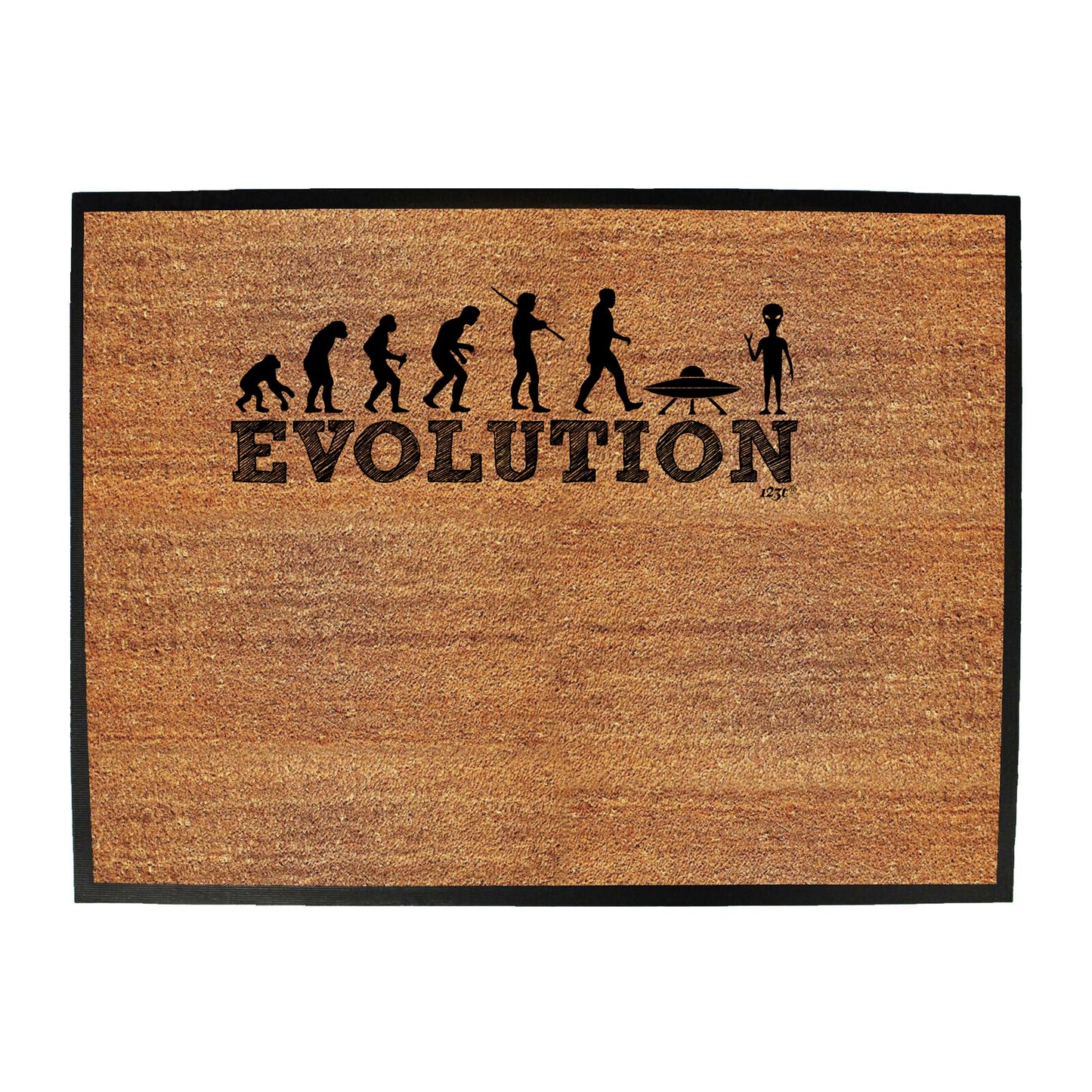 Evolution Ufo Alien - Funny Novelty Doormat