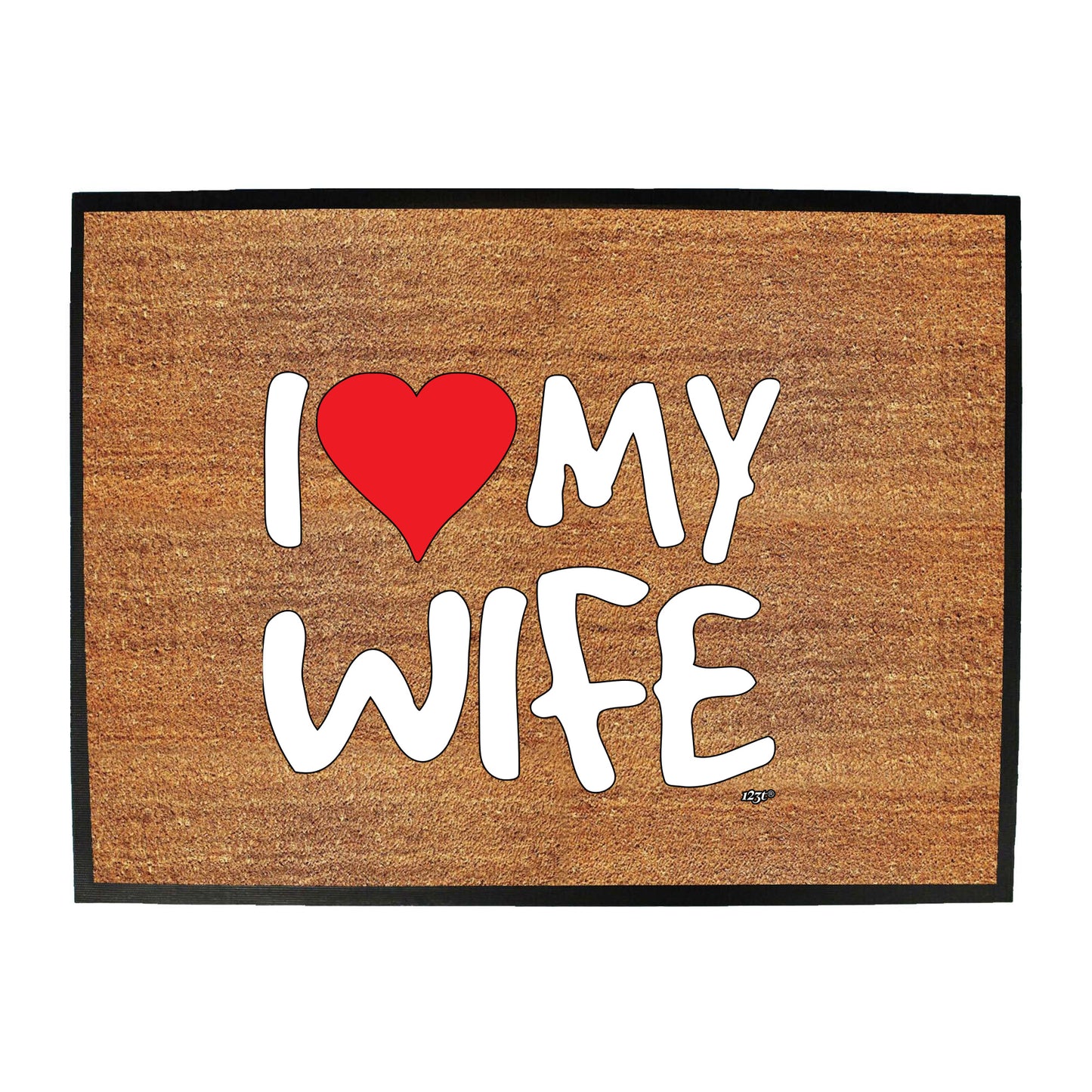 Love Heart My Wife - Funny Novelty Doormat