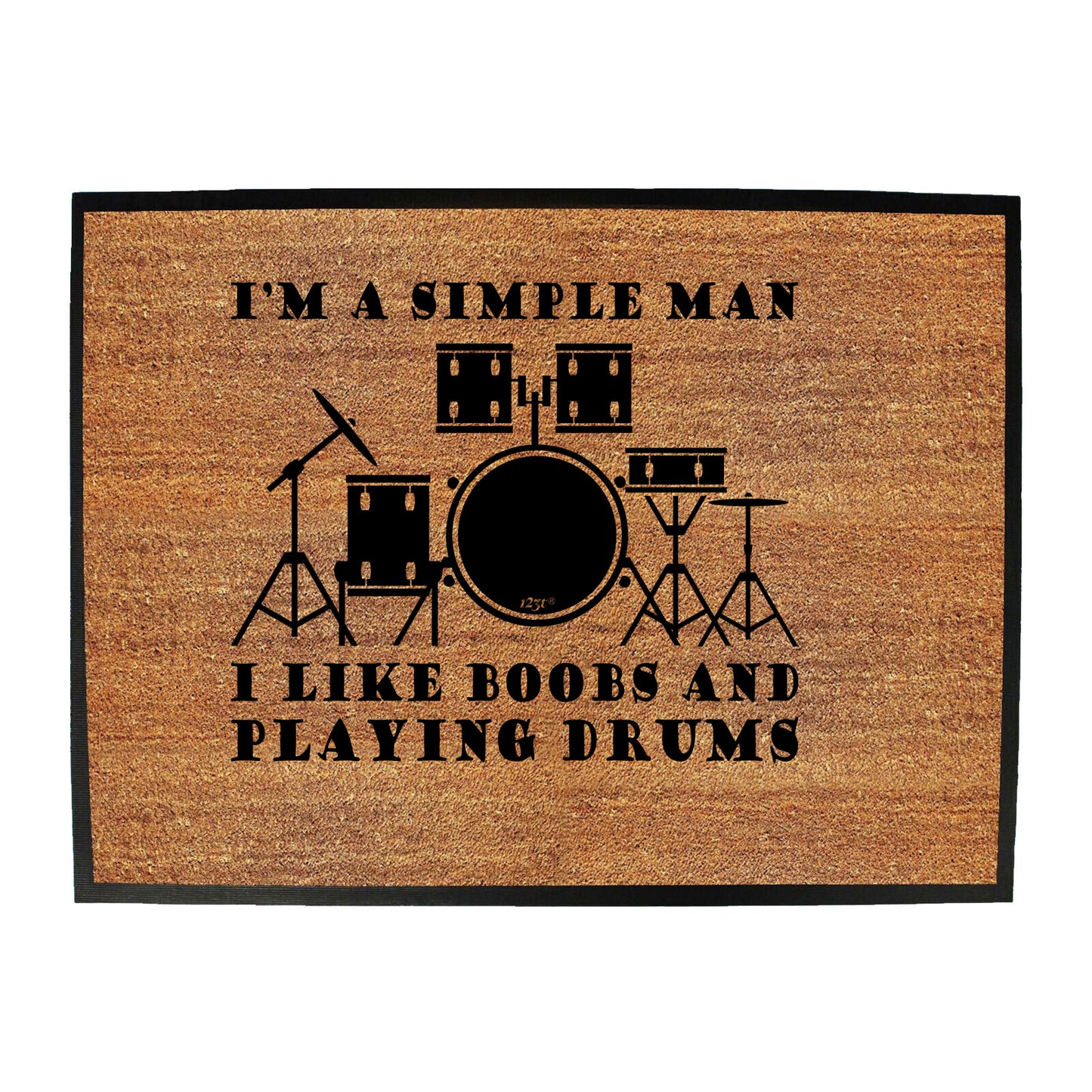 I'M Simple B B Playing Drums Music - Funny Novelty Doormat