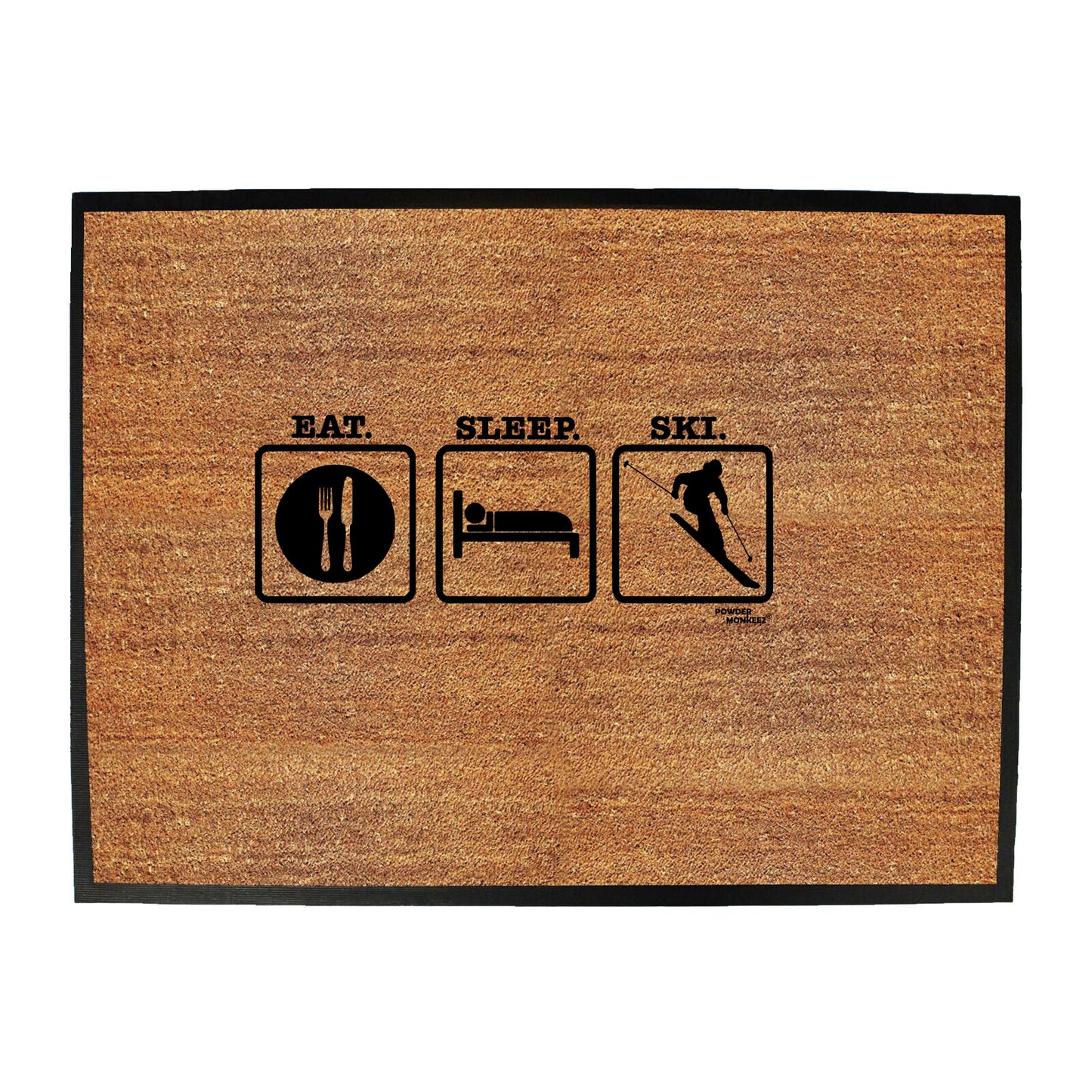 Pm Eat Sleep Ski - Funny Novelty Doormat