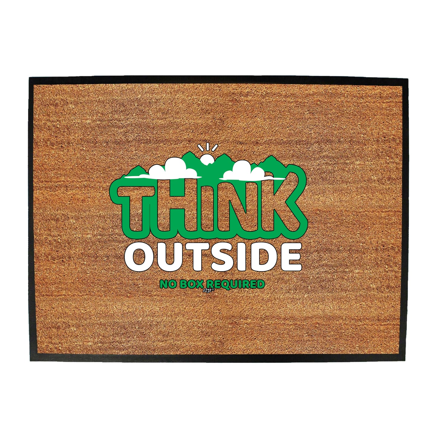 Think Outside No Box Required - Funny Novelty Doormat