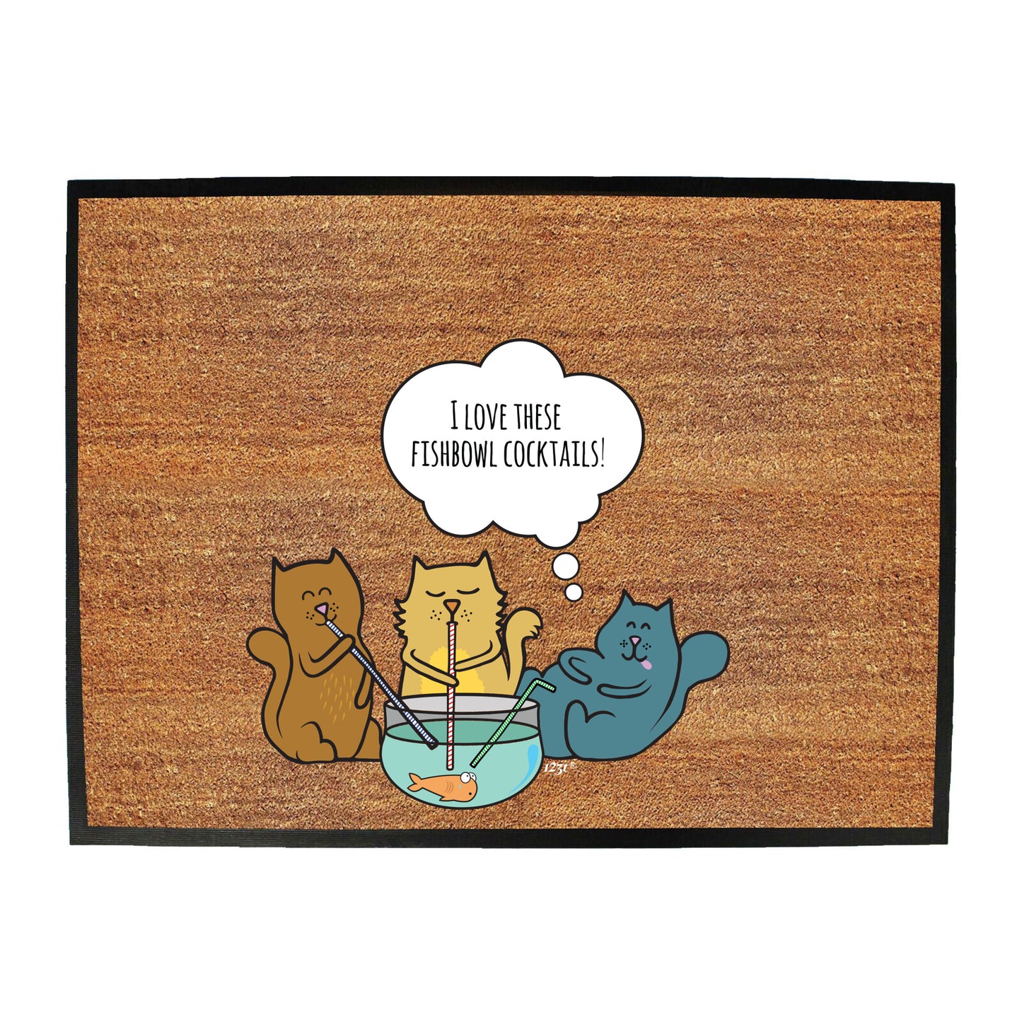 Love These Fishbowl Cocktails - Funny Novelty Doormat