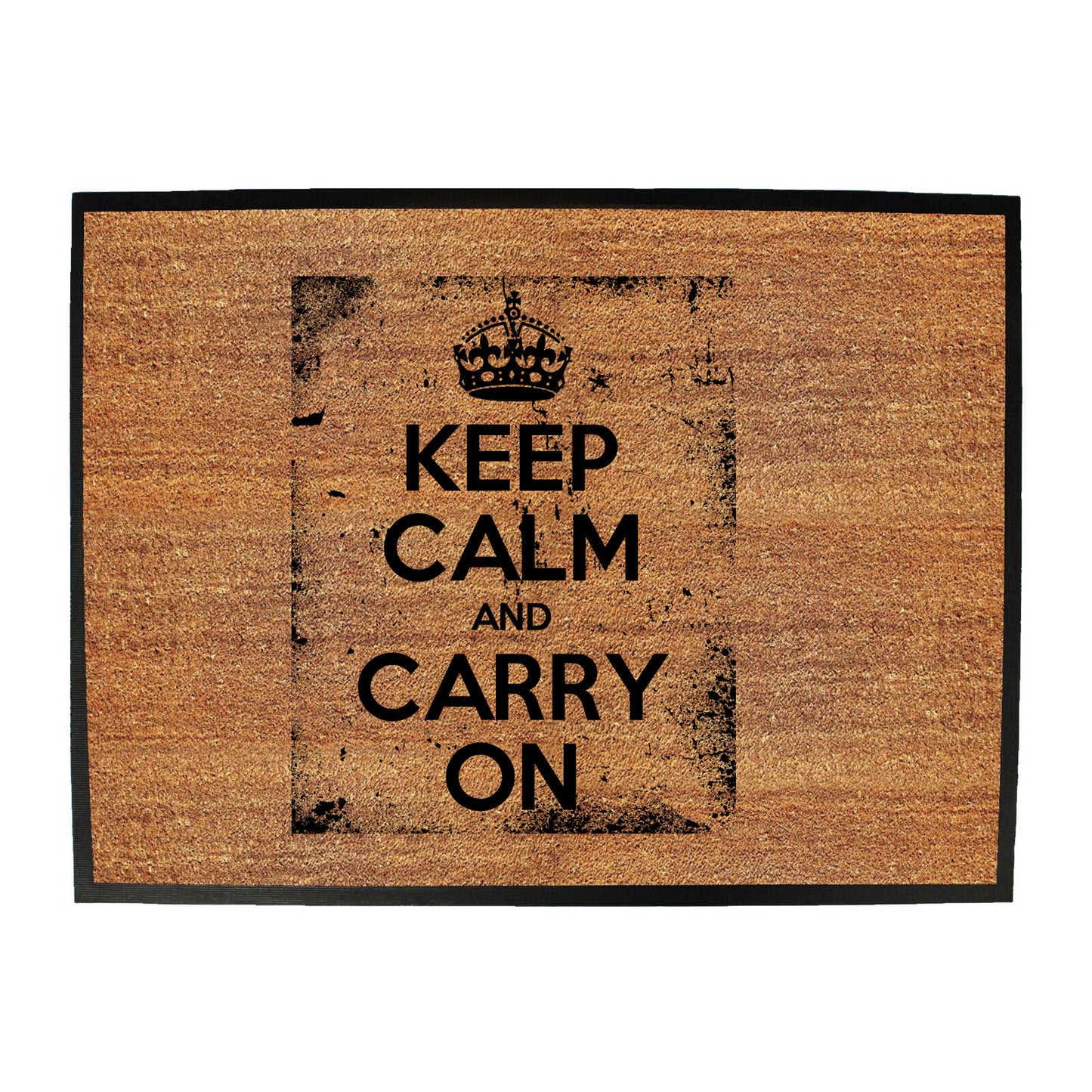 Keep Calm And Carry On Frame - Funny Novelty Doormat