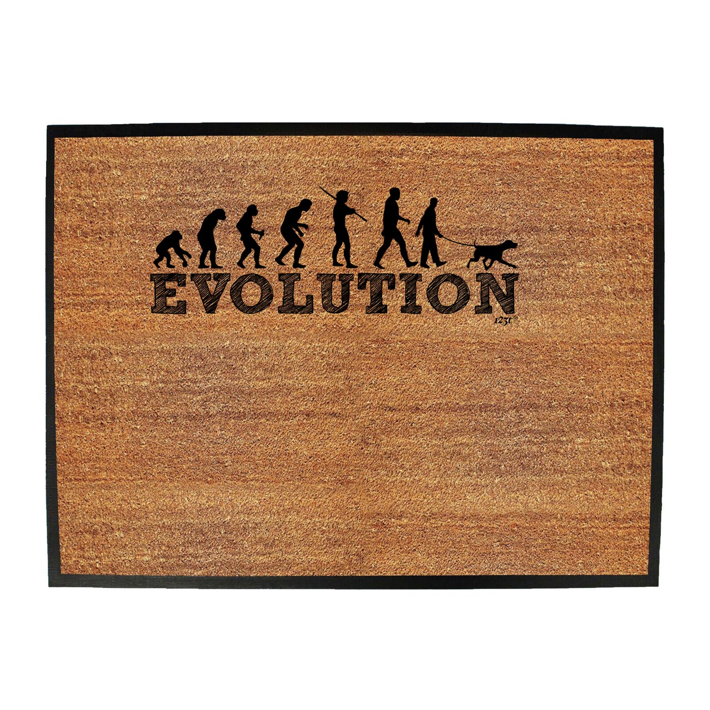 Evolution Dog Walker - Funny Novelty Doormat