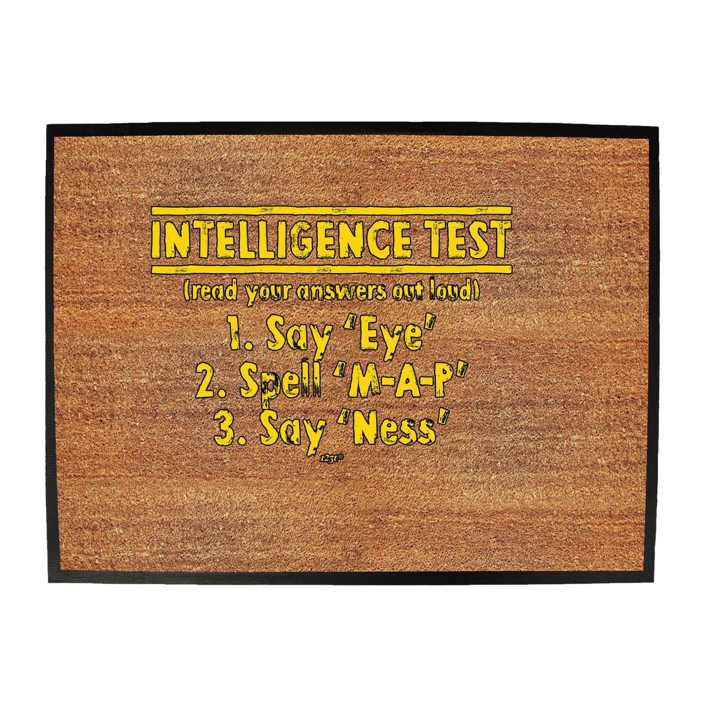 Intelligence Test - Funny Novelty Doormat