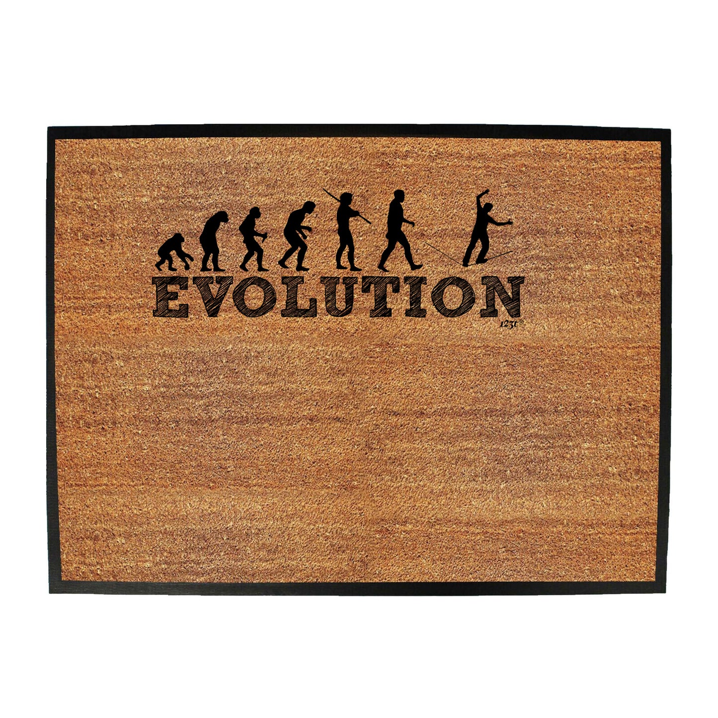 Evolution Rope Walker - Funny Novelty Doormat