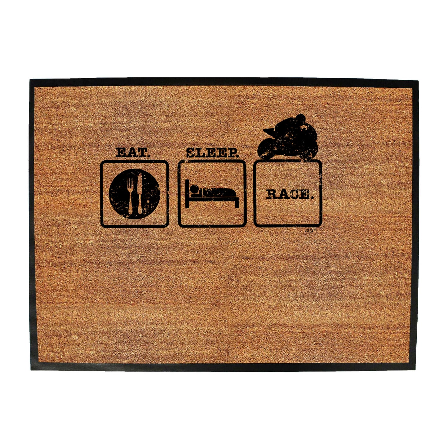 Eat Sleep Race Superbike Motorbike - Funny Novelty Doormat