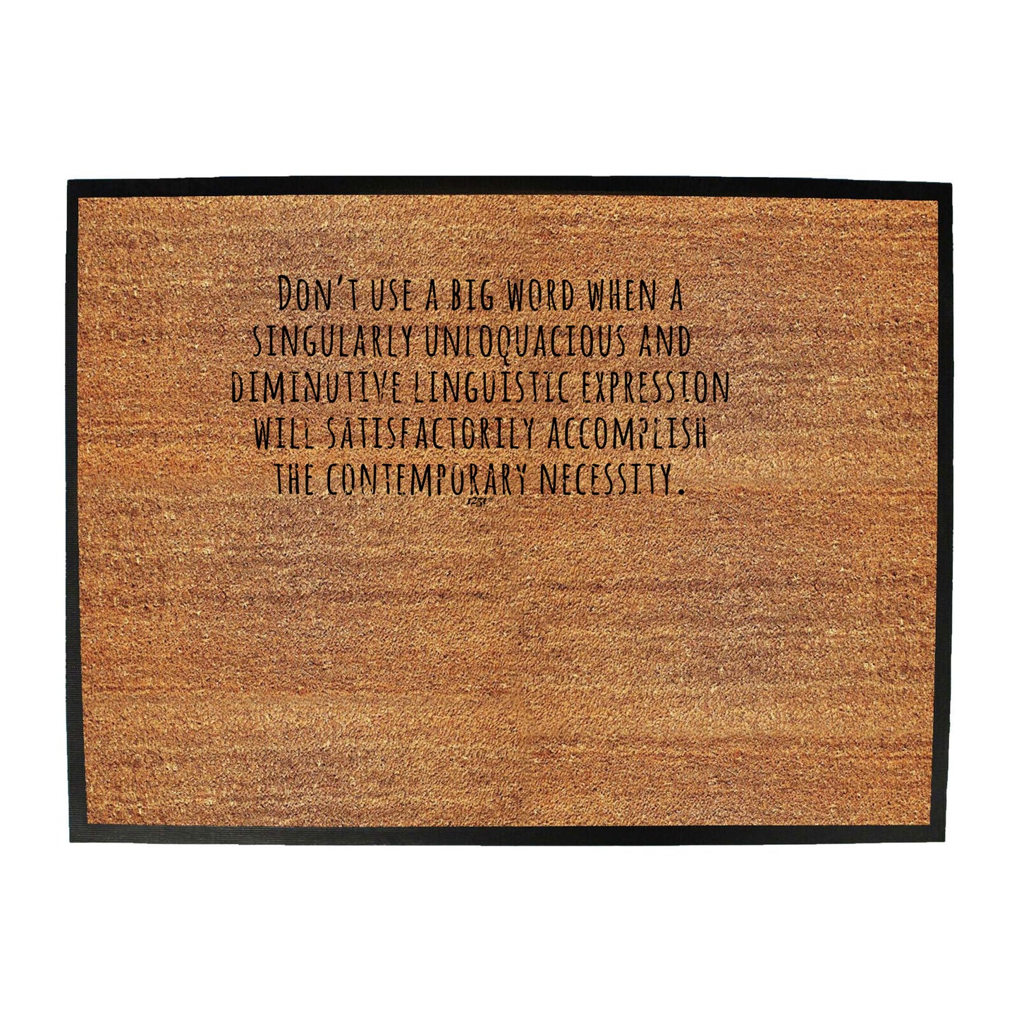 Dont Use Big Words - Funny Novelty Doormat
