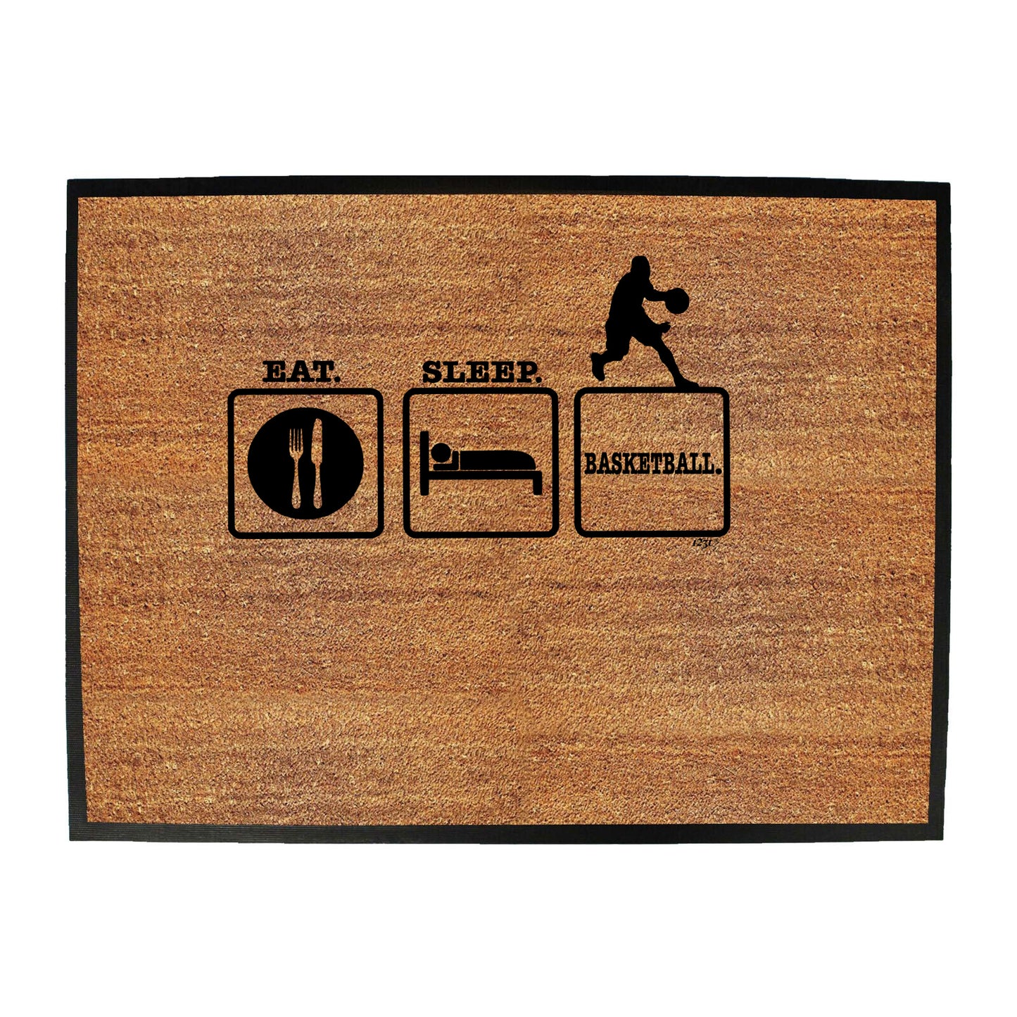 Eat Sleep Basketball - Funny Novelty Doormat