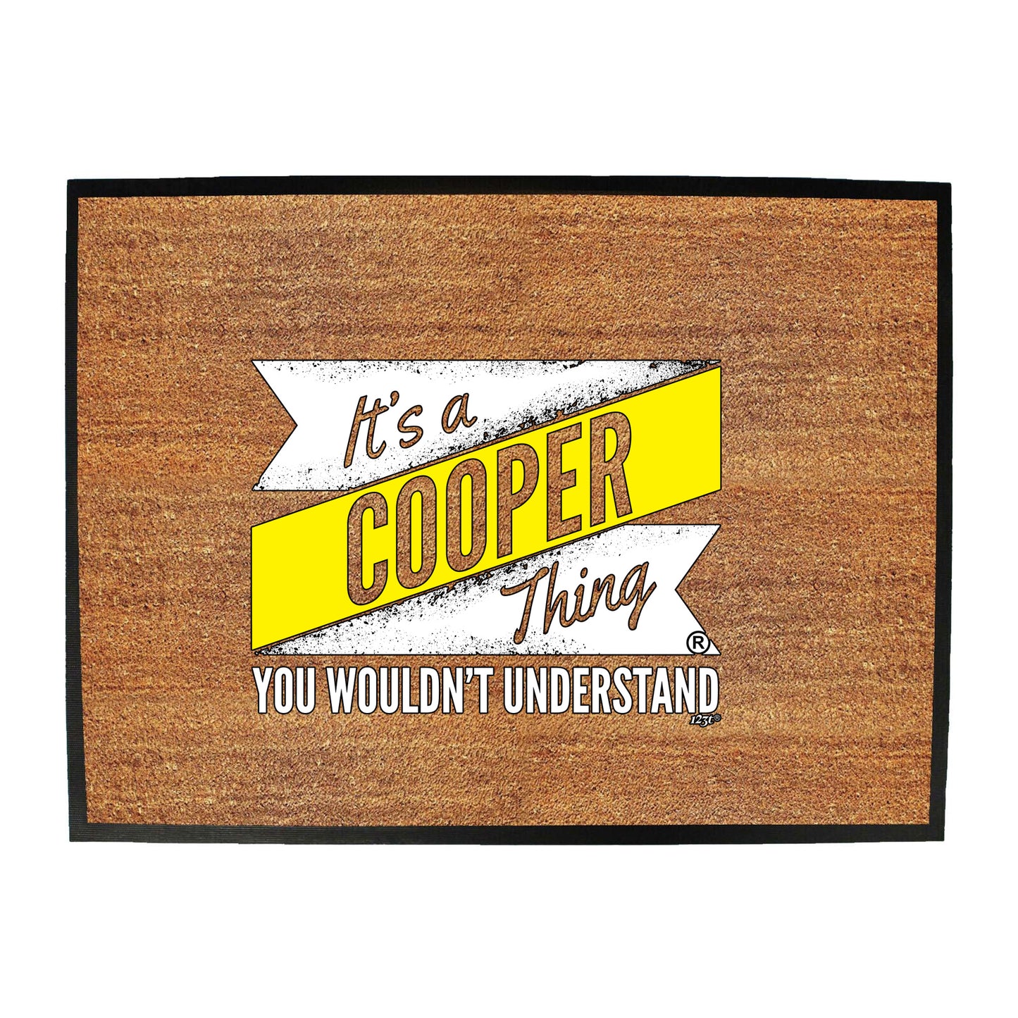 Cooper V2 Surname Thing - Funny Novelty Doormat