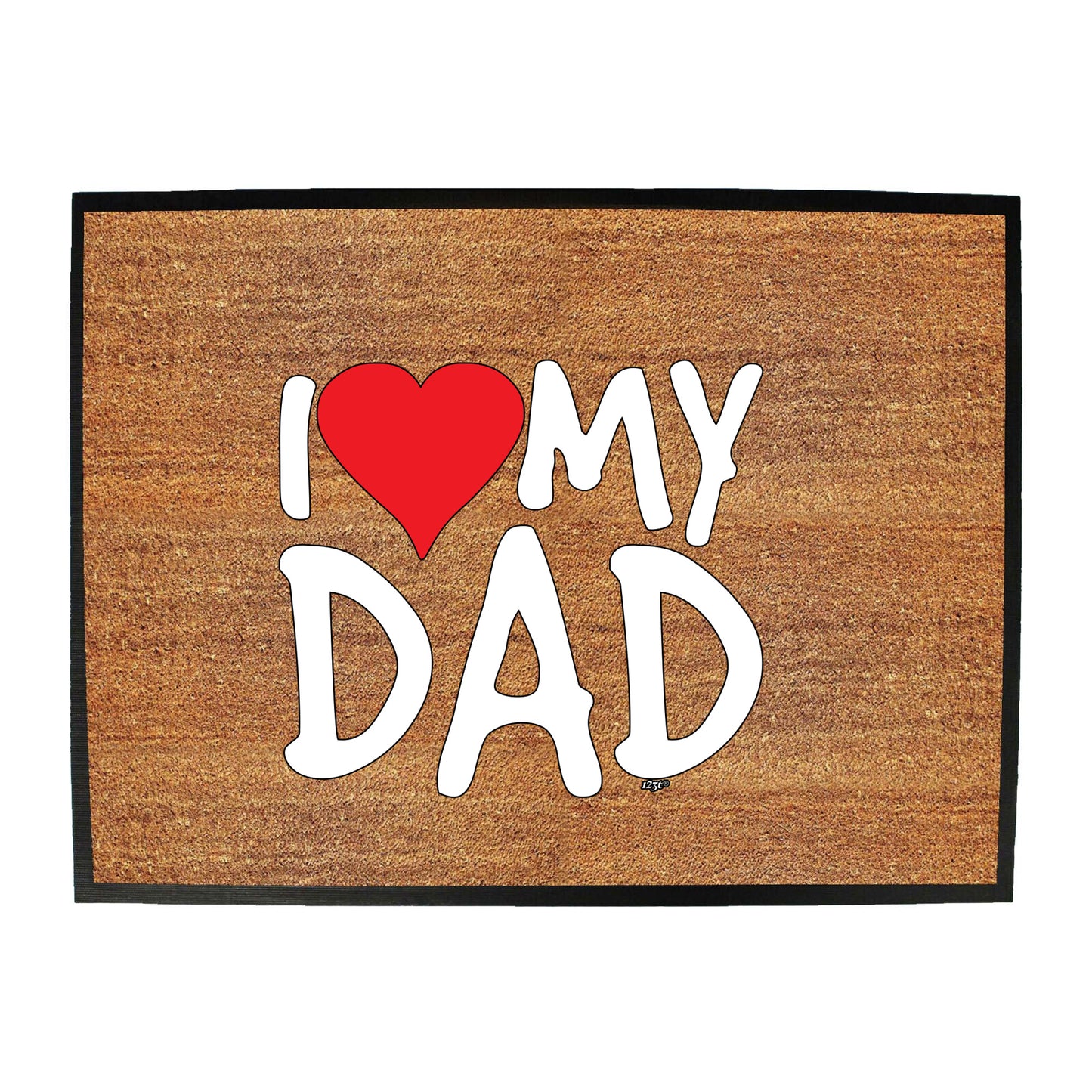 Love Dad Red Heart - Funny Novelty Doormat