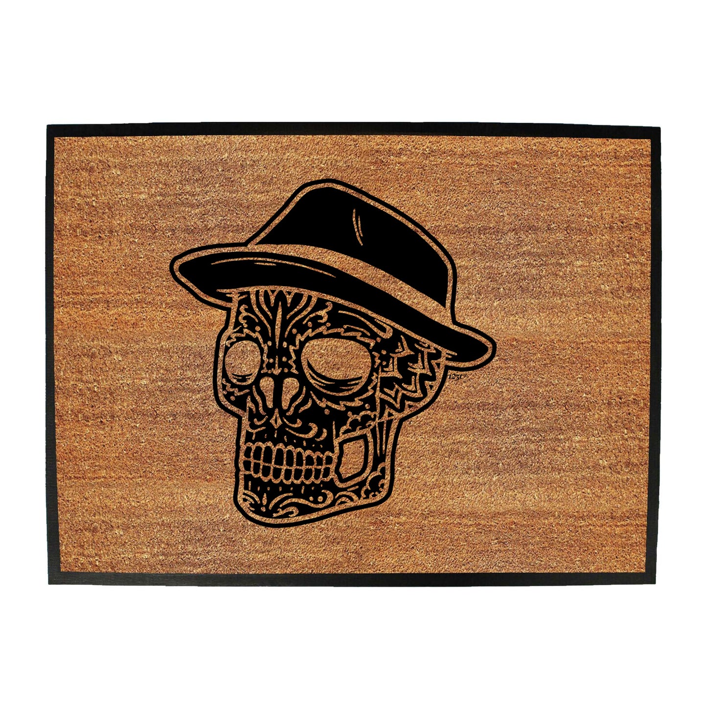 Fedora Candy Skull - Funny Novelty Doormat