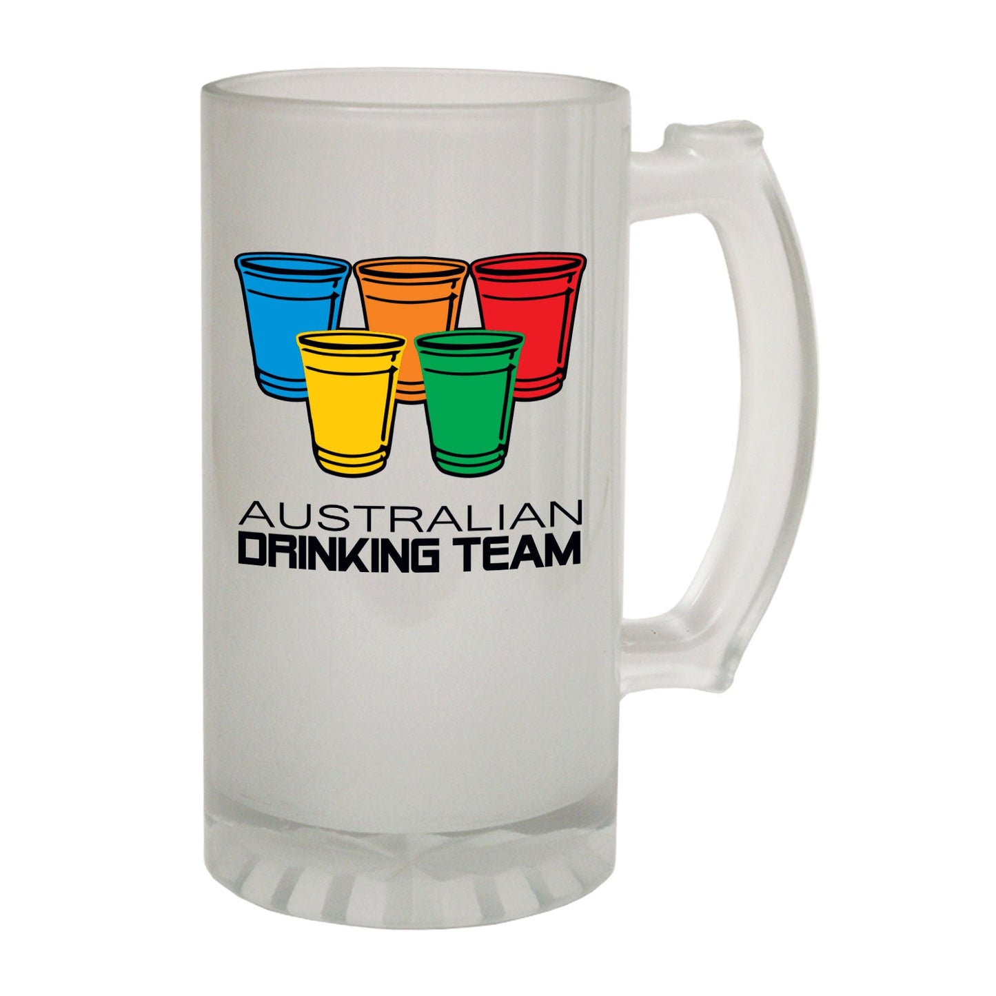 Drinking Team Australian Oz - Novelty Funny Frosted Stein - Gift Boxed
