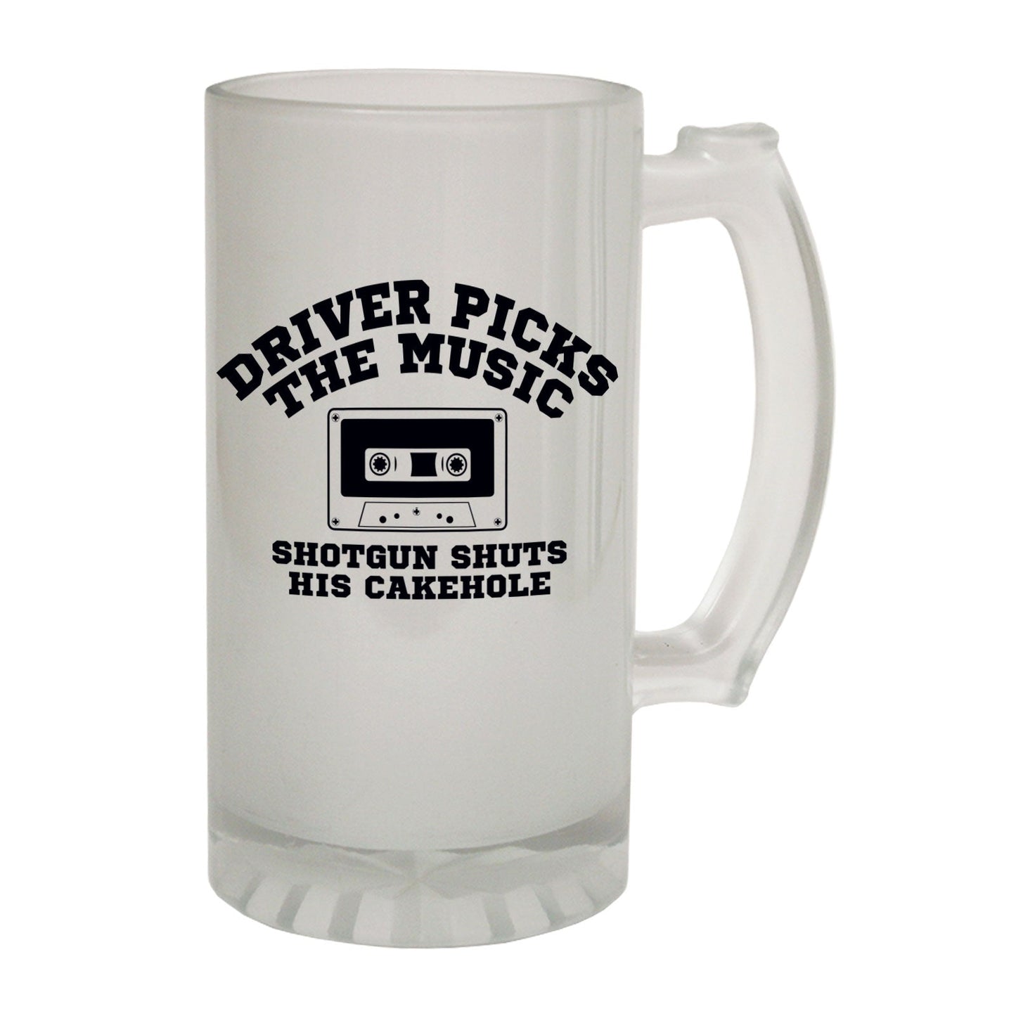 Driver Picks The Music - Novelty Funny Frosted Stein - Gift Boxed