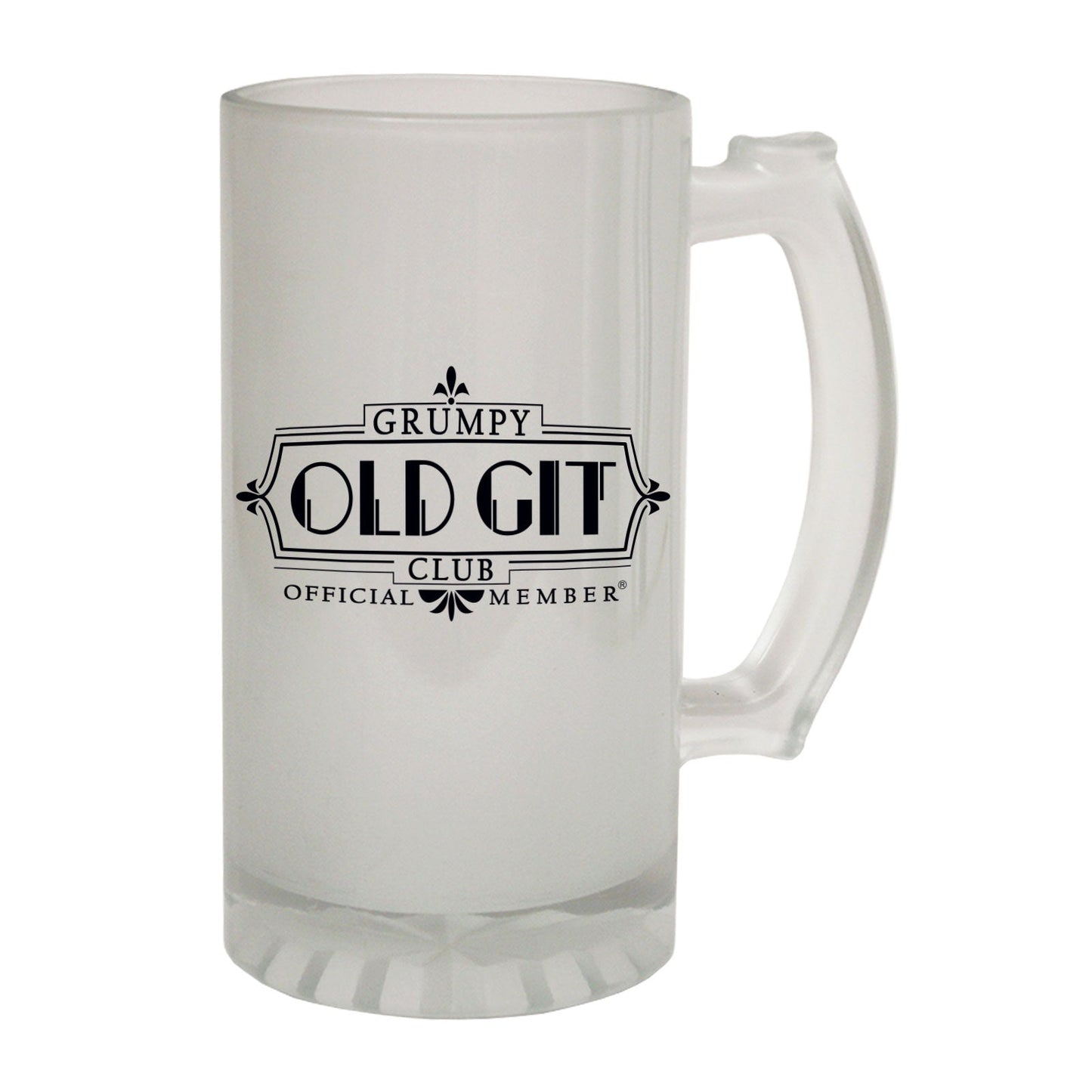 Grumpy Old Git New Style - Novelty Funny Frosted Stein - Gift Boxed