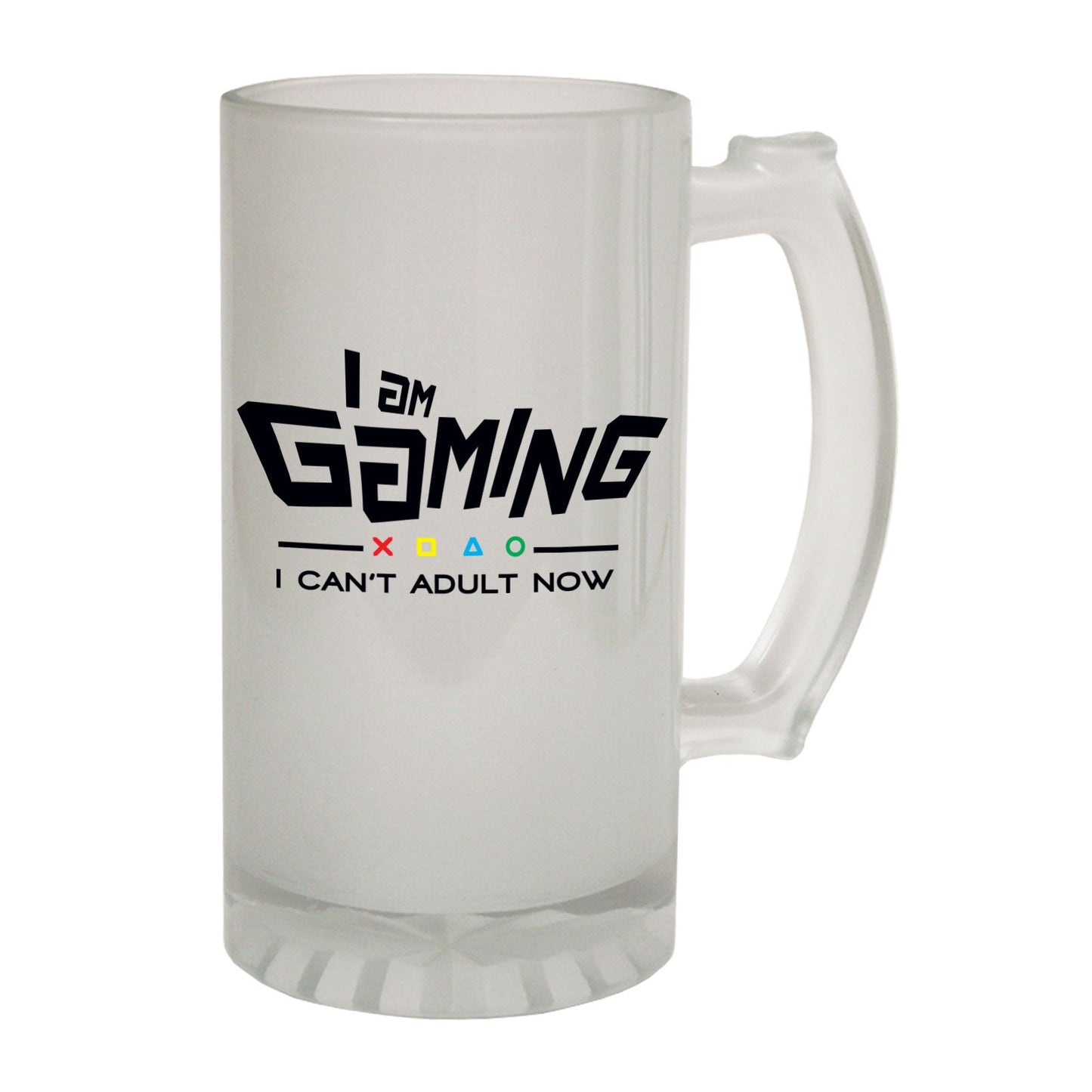 I Am Gaming Geek - Novelty Funny Frosted Stein - Gift Boxed