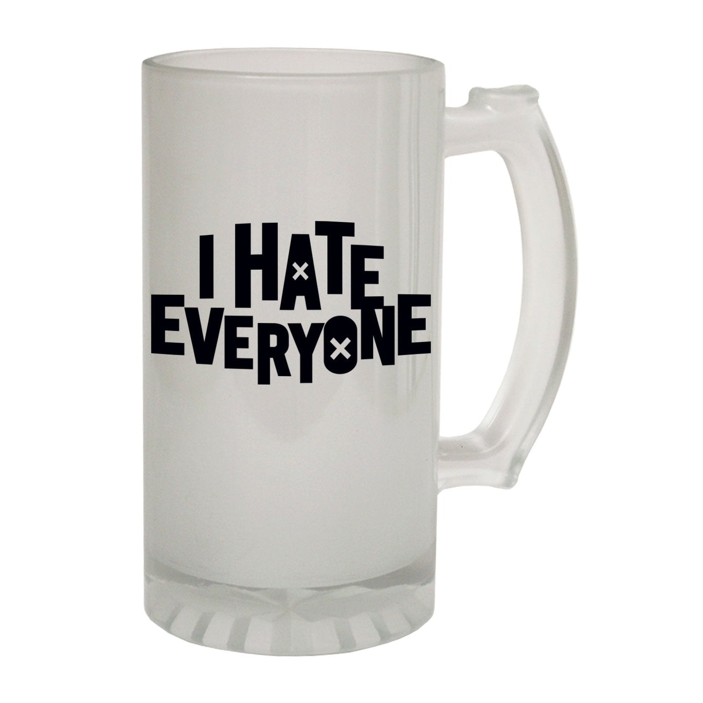 I Hate Everyone Sarcasm - Novelty Funny Frosted Stein - Gift Boxed