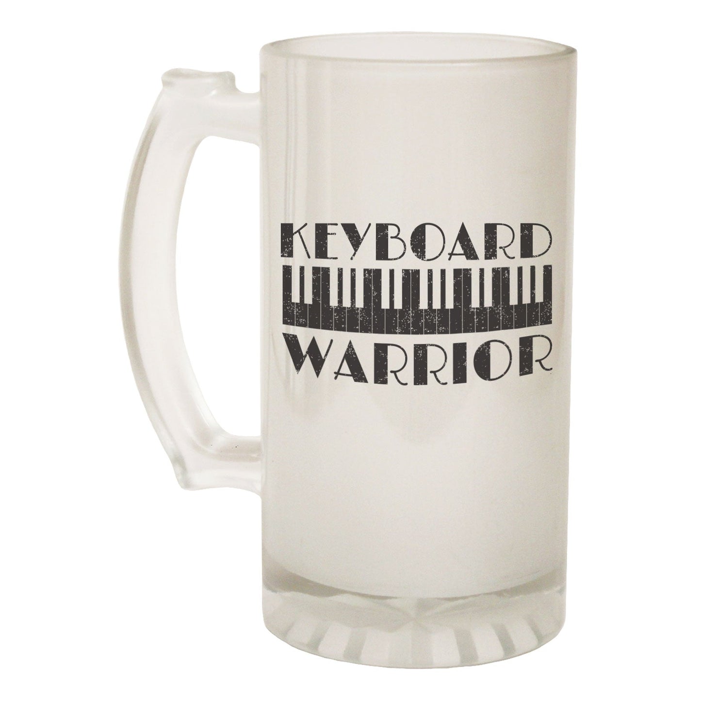 Keyboard Warrior - Novelty Funny Frosted Stein - Gift Boxed