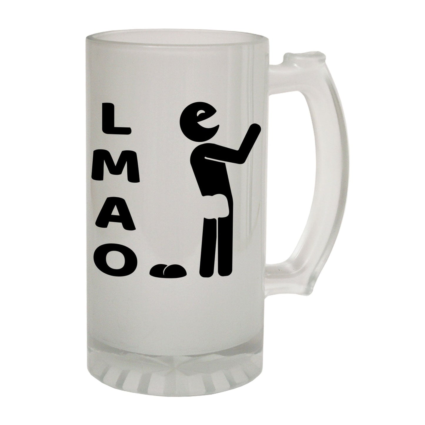 LMAO Design Joke - Novelty Funny Frosted Stein - Gift Boxed