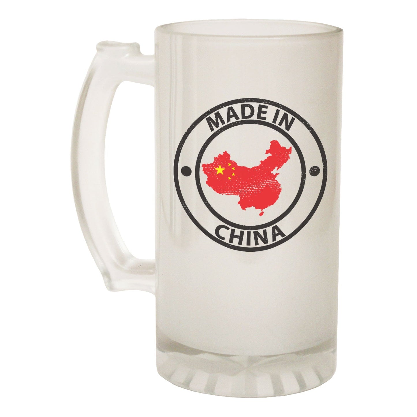 Made In China Chinese - Novelty Funny Frosted Stein - Gift Boxed